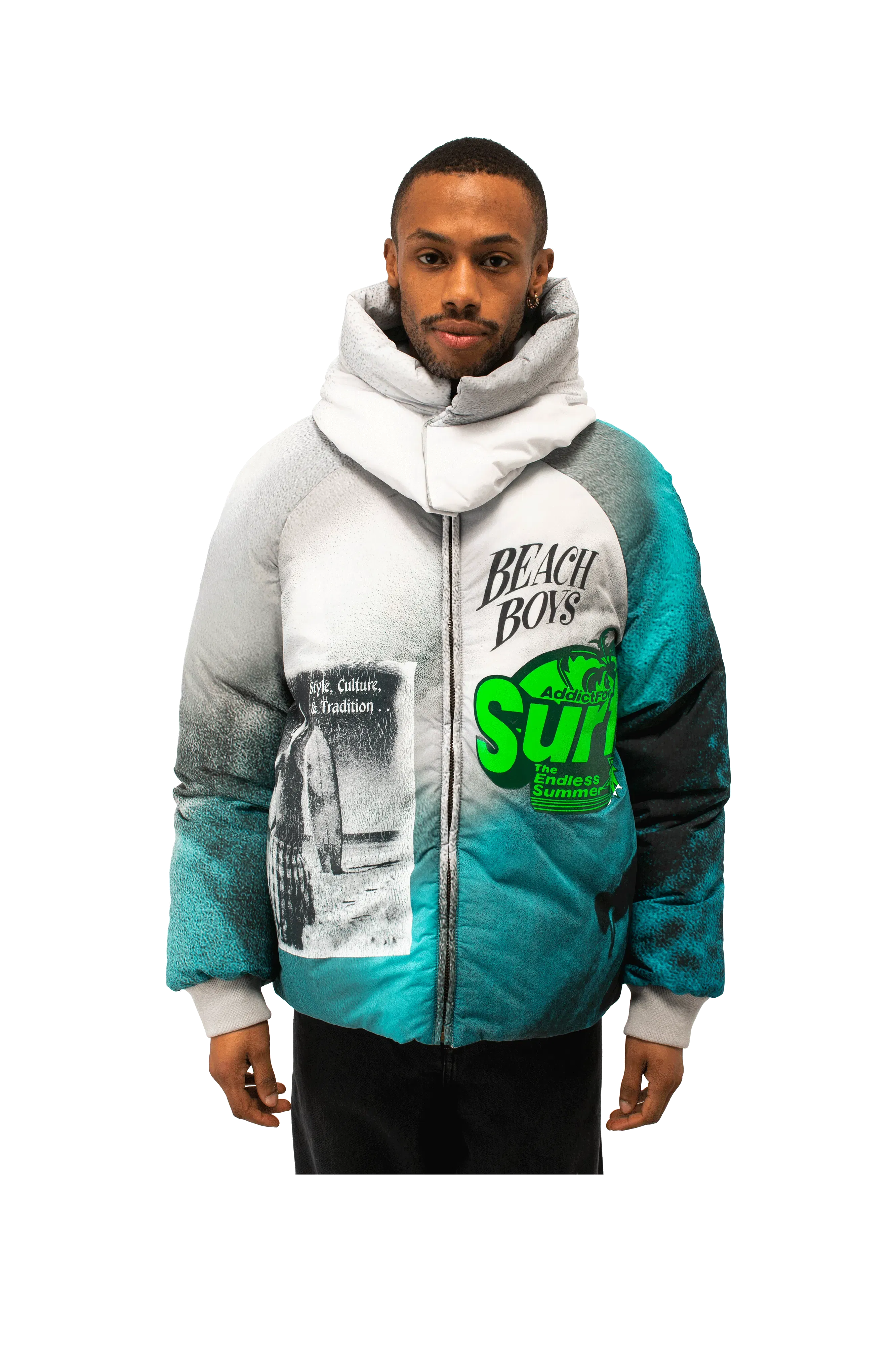 ERL Hooded Puffer Jacket Woven