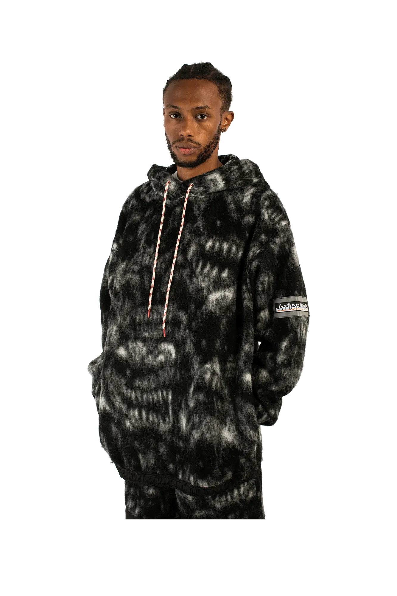 Aries Oversized Monster Fleece Hooded Sweatshirt