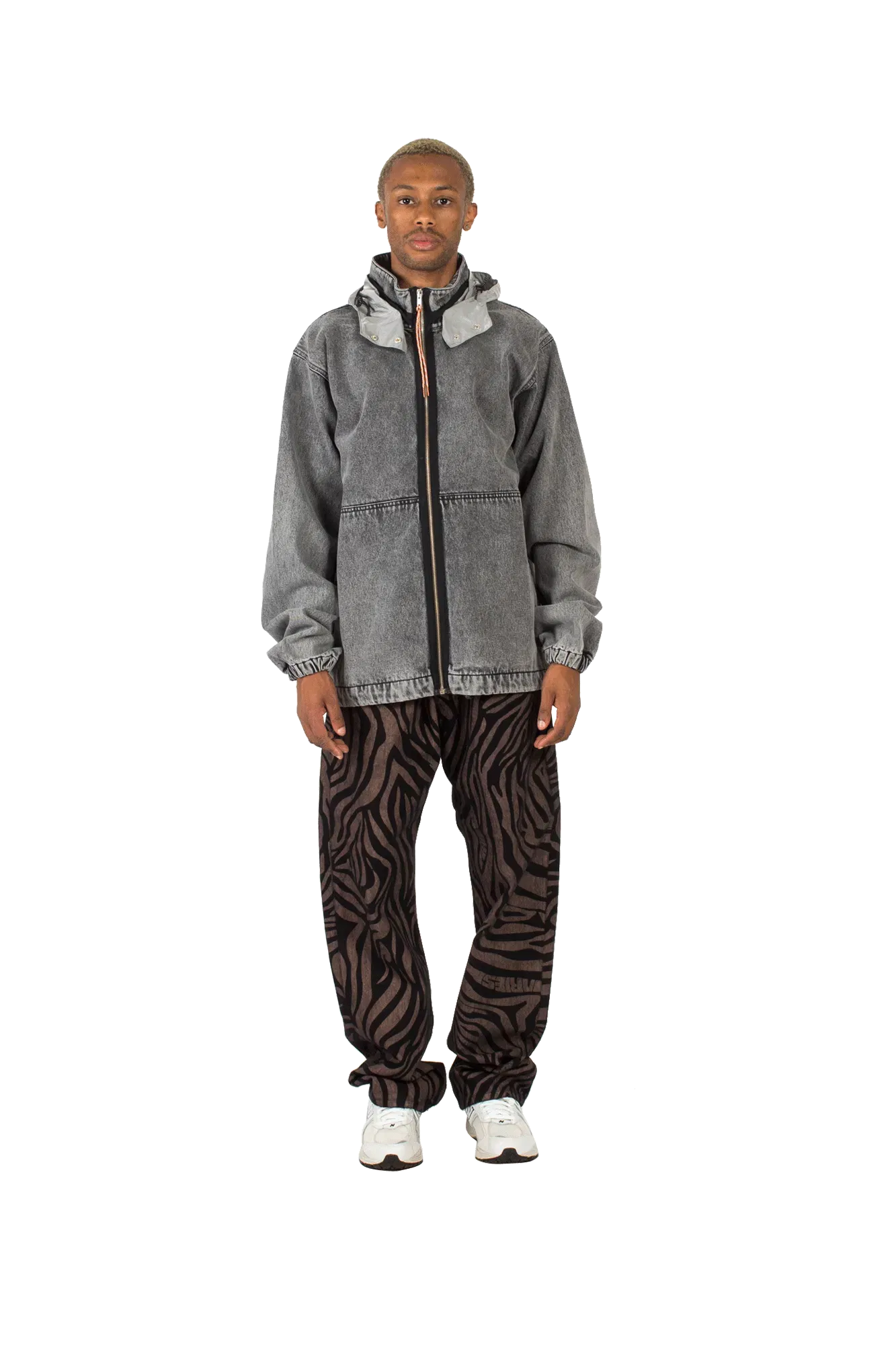 Aries Nylon Hooded Denim Jacket