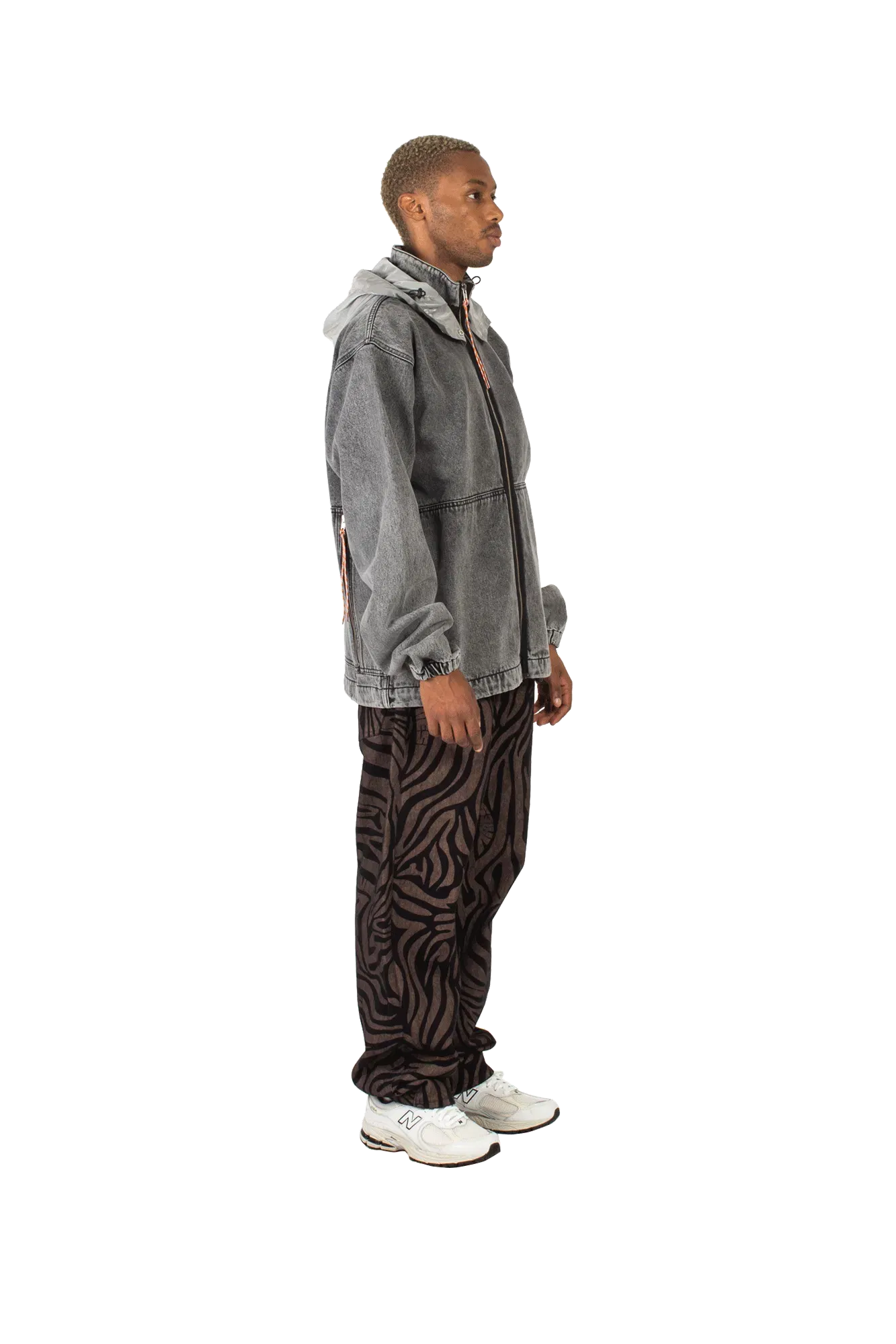 Aries Nylon Hooded Denim Jacket