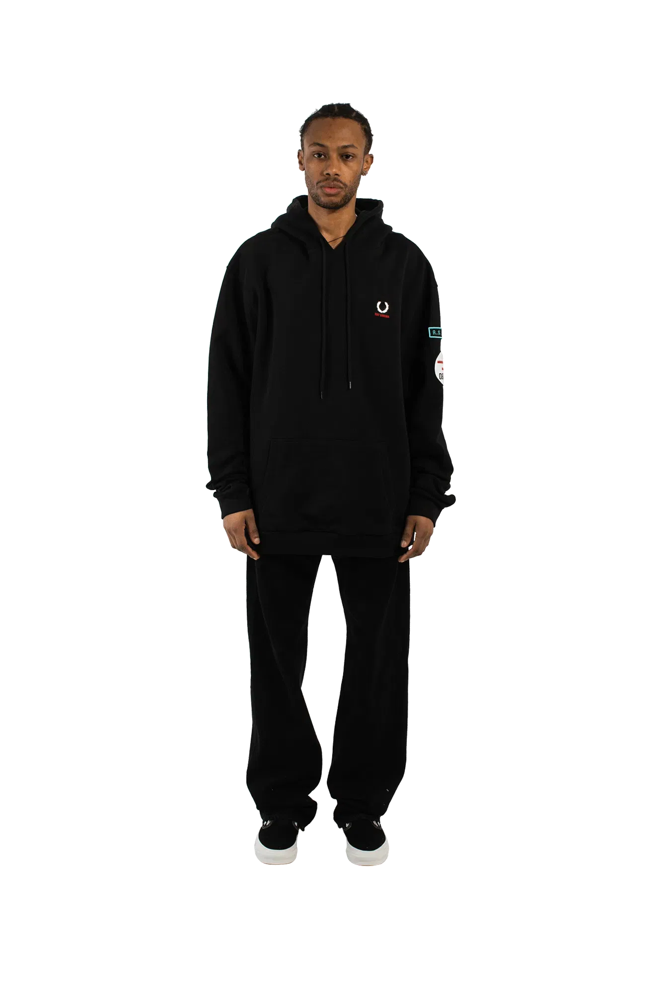 Fred Perry Patched Overhead Hooded Sweatshirt