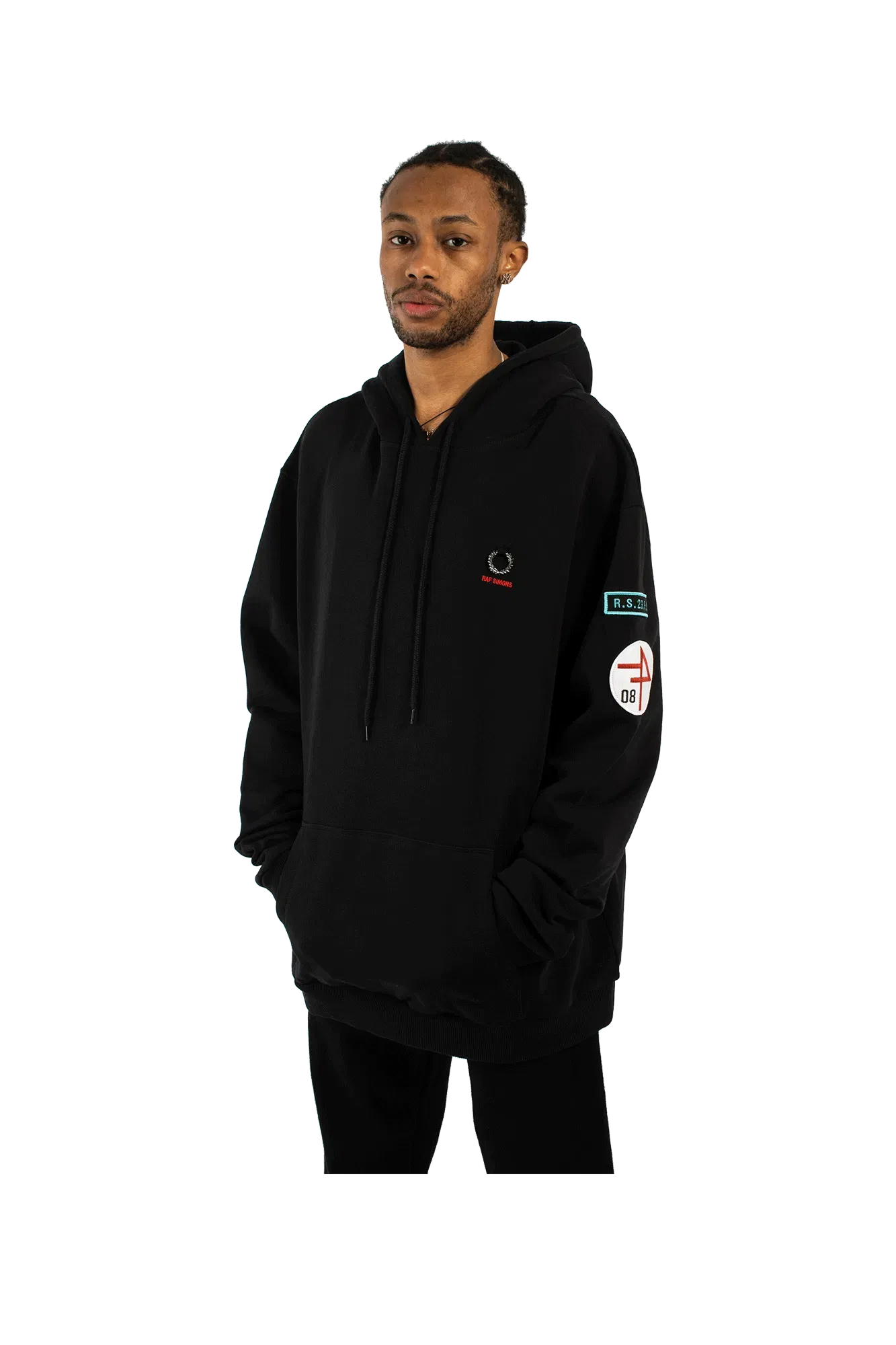 Fred Perry Patched Overhead Hooded Sweatshirt