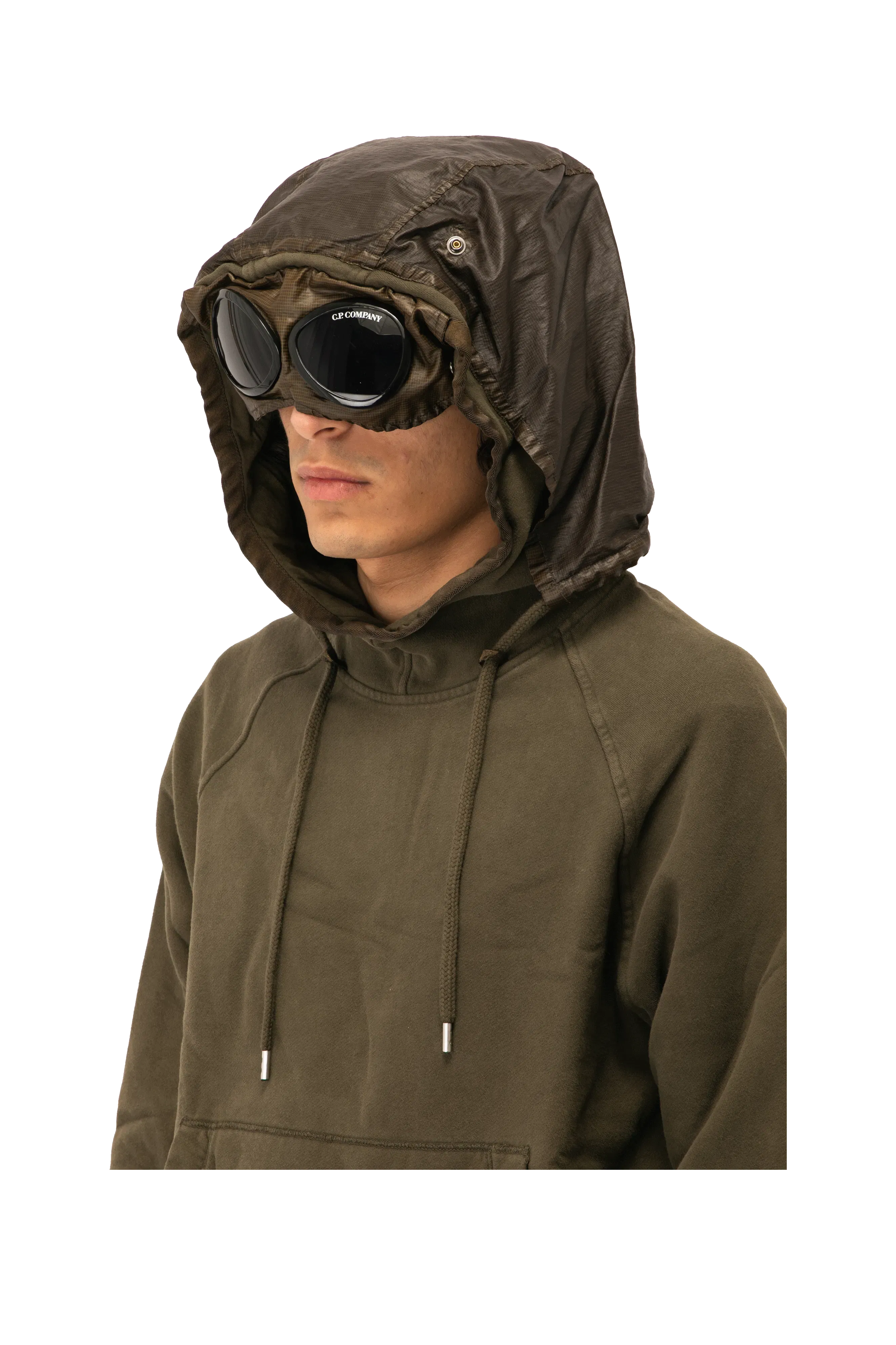 C.P. Company Diagonal 2/1 Goggle Hooded Sweatshirt