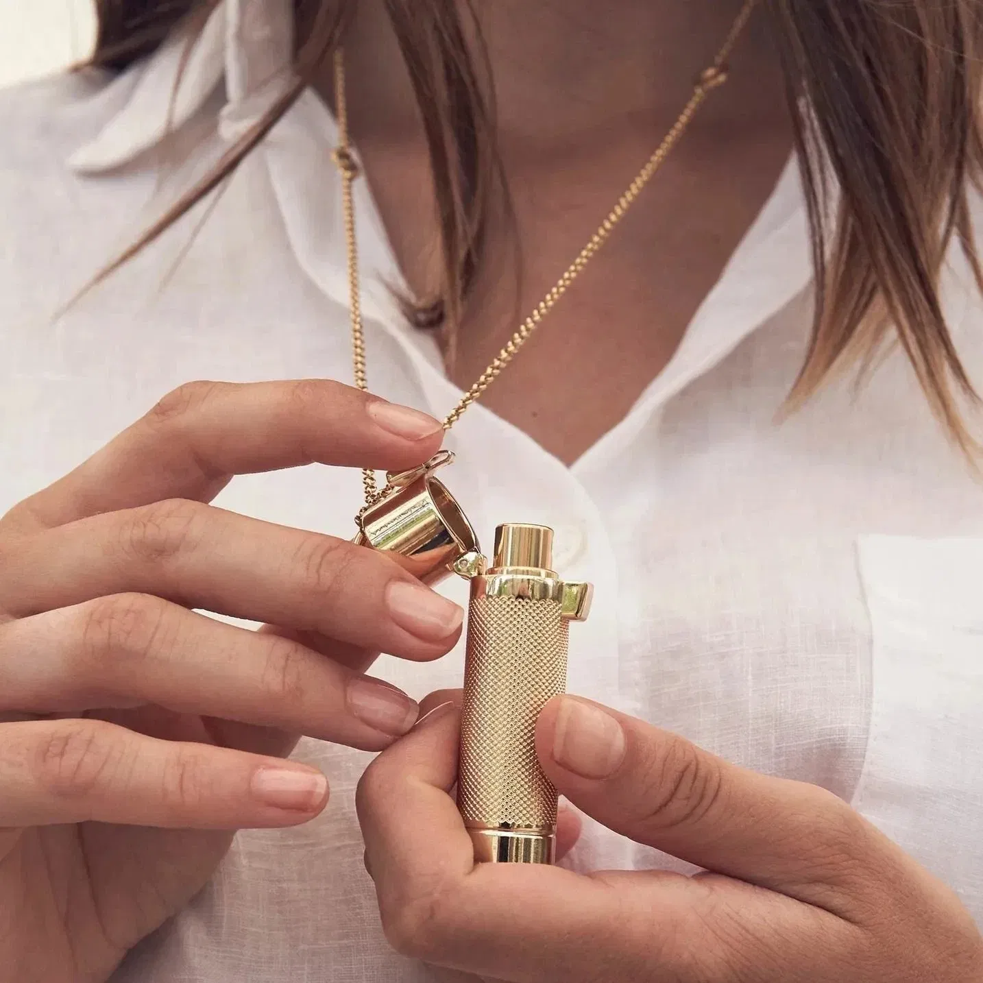 Veronique Gabai Perfume Pendant Set ST TROPEZ - gold
