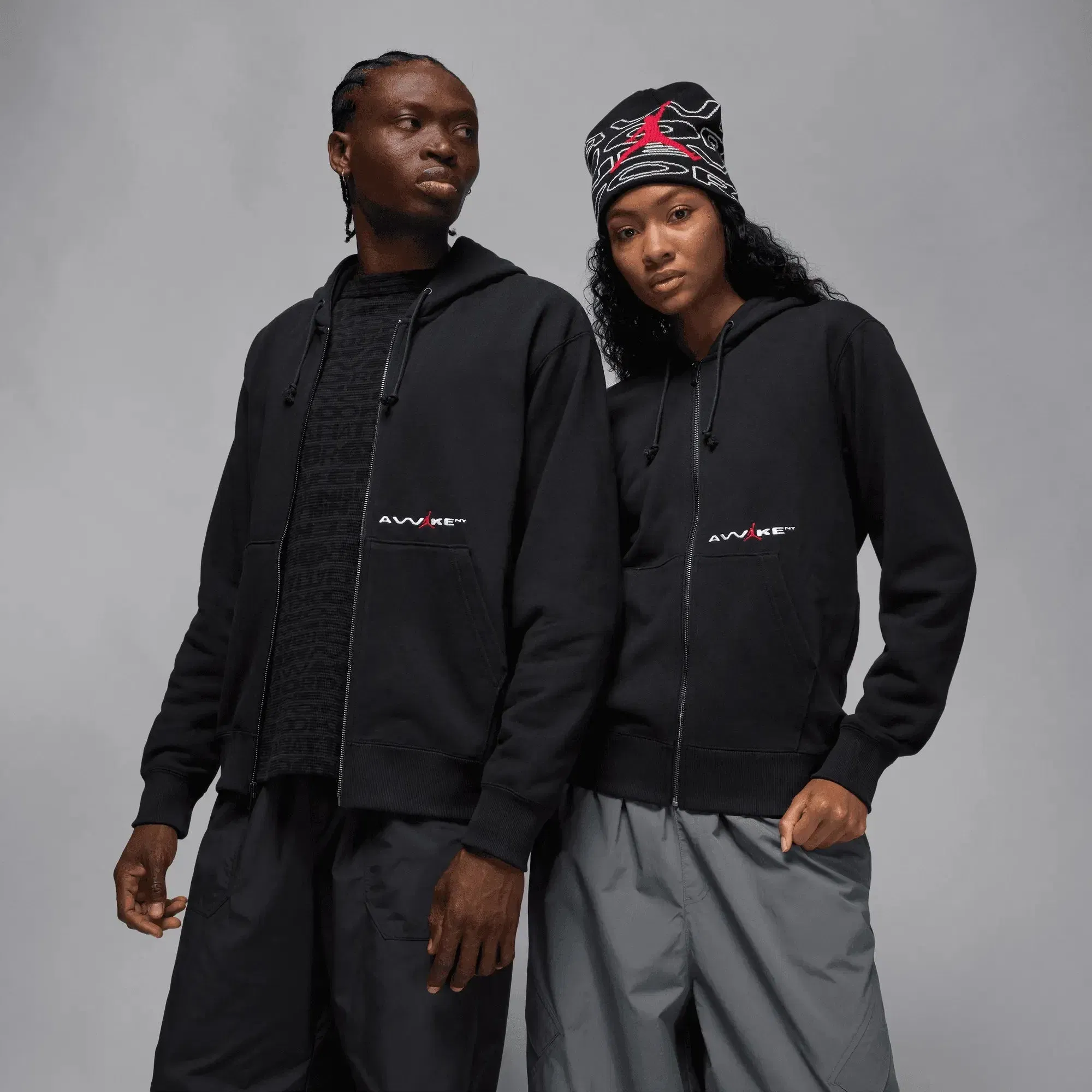 Air Jordan Jordan x Awake NY Full-Zip Fleece Hoodie (Black/University Red)
