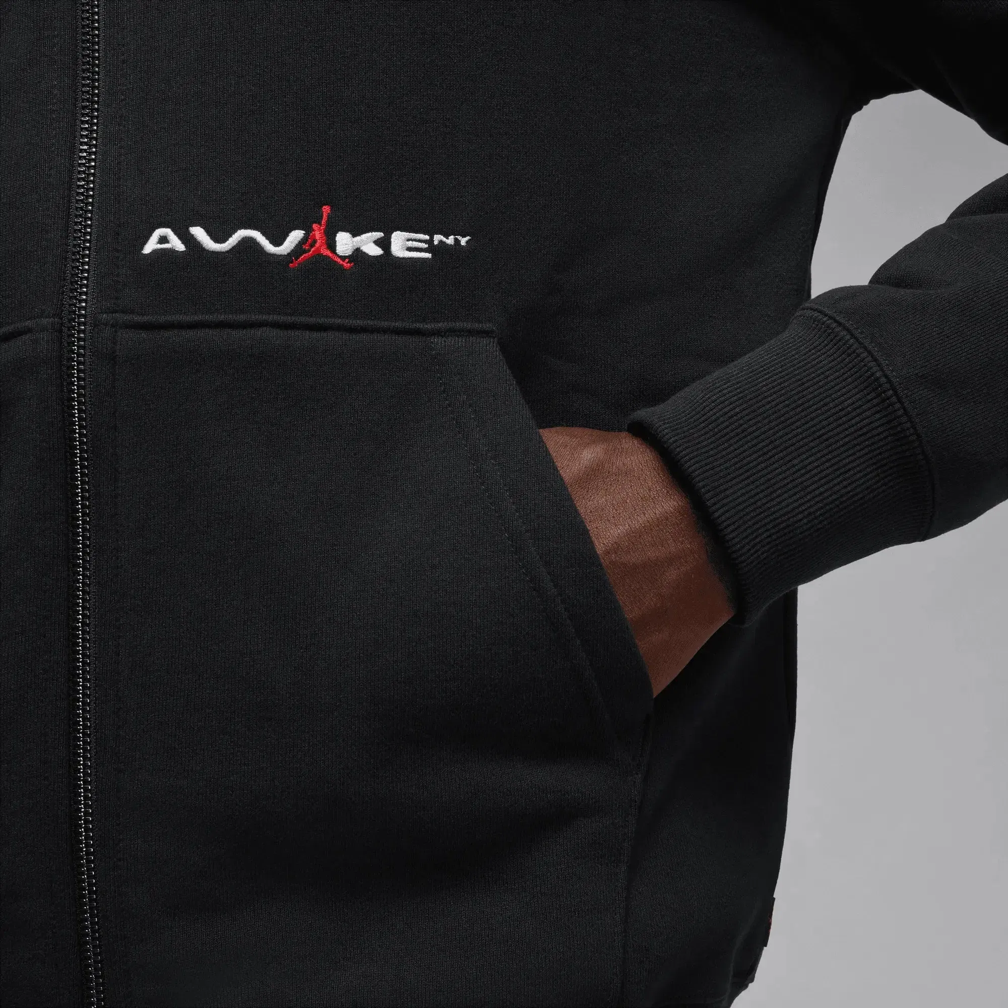 Air Jordan Jordan x Awake NY Full-Zip Fleece Hoodie (Black/University Red)