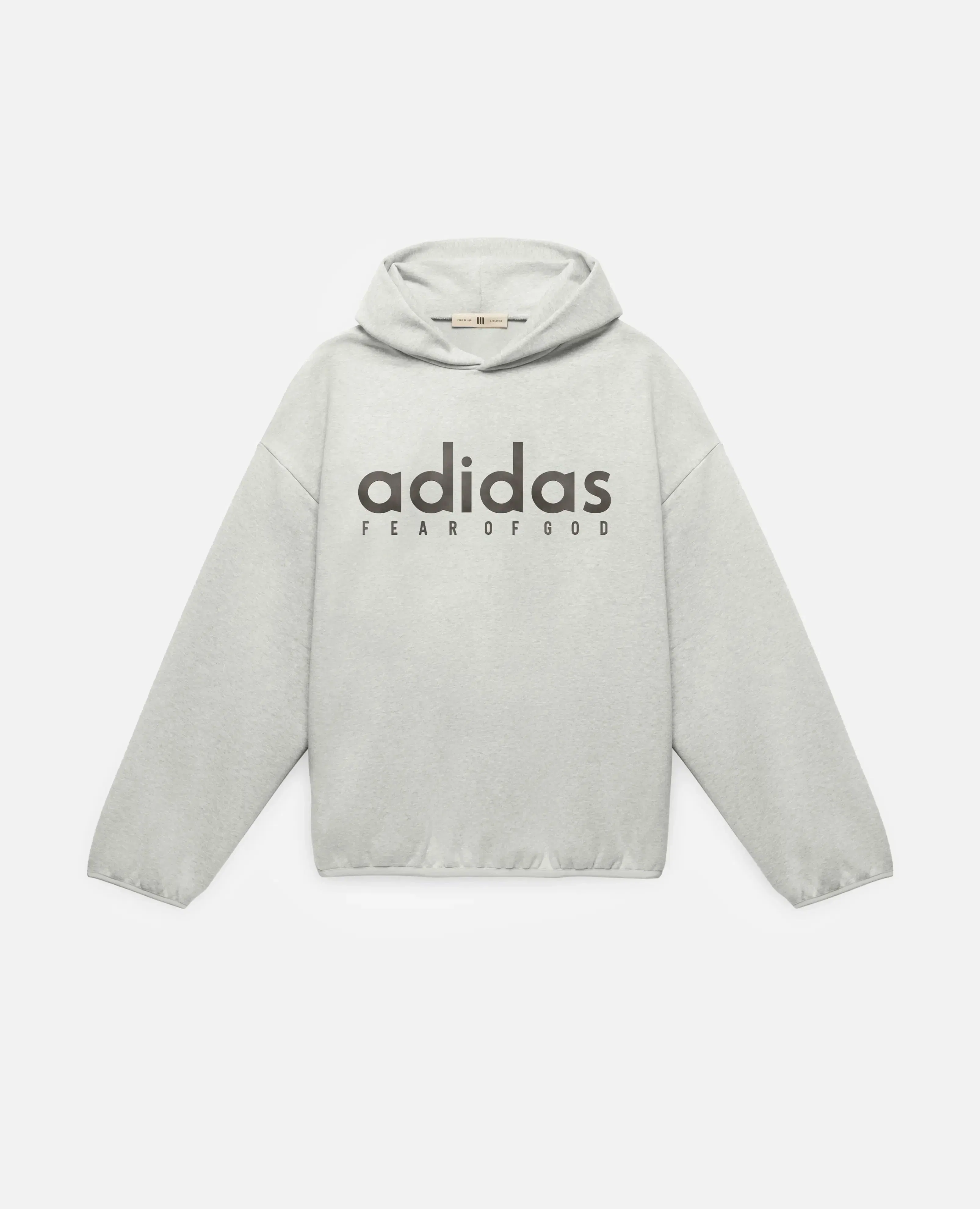 adidas Fear Of God Heather Fleece Hoodie (Medium Grey Heather)