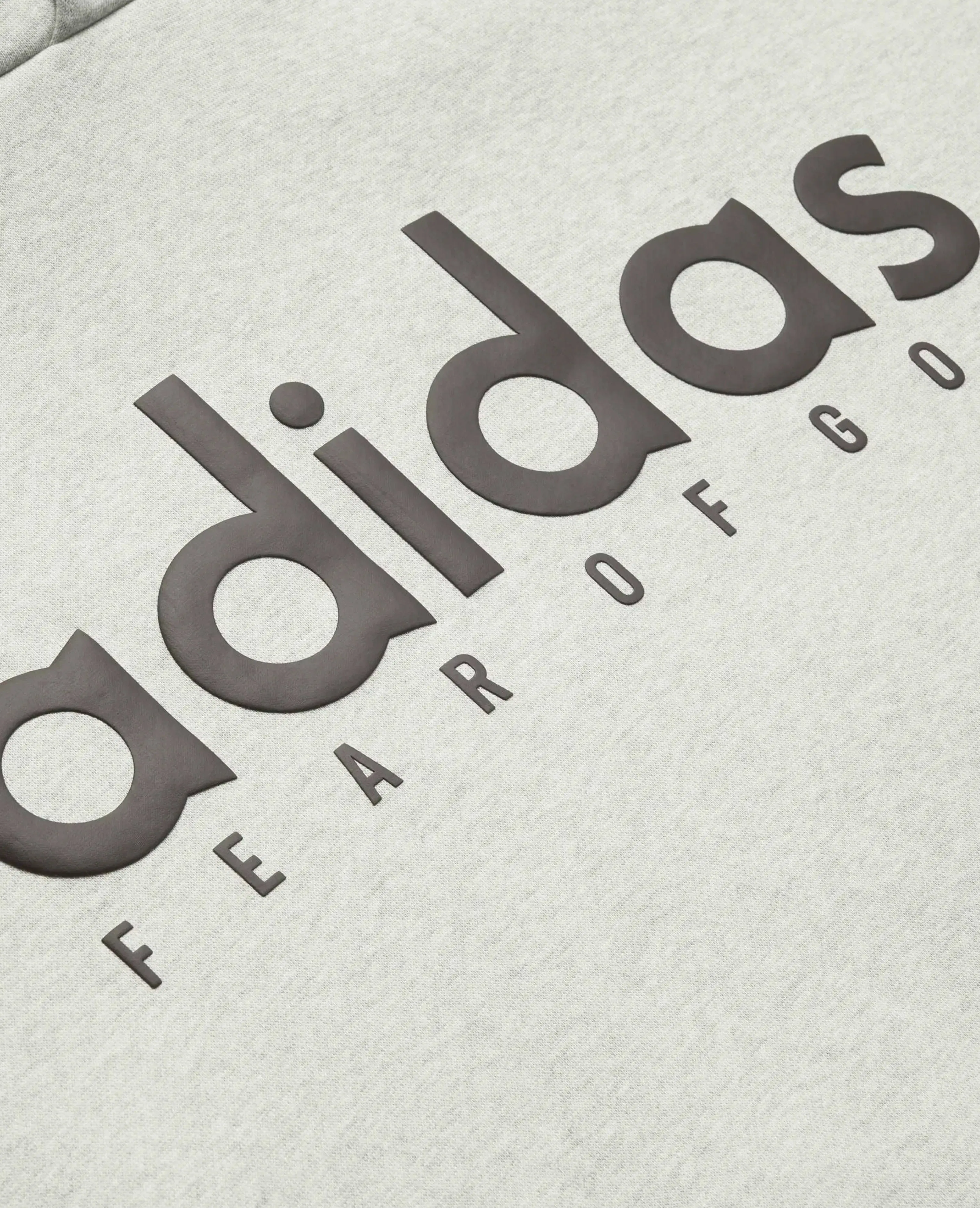 adidas Fear Of God Heather Fleece Hoodie (Medium Grey Heather)