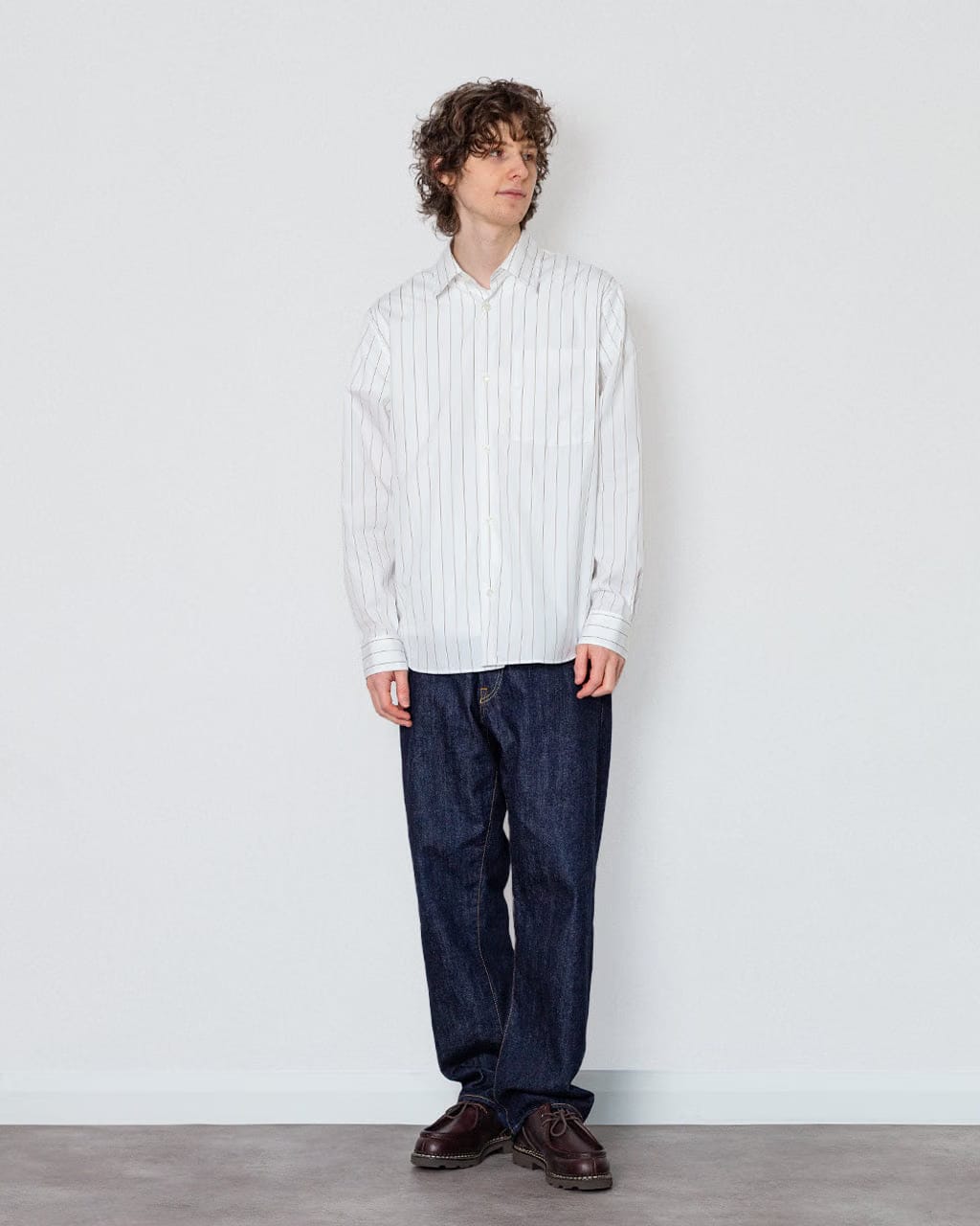 Annarr Anraslund Classic Stripe LS Shirt - Brilliant White Stripe