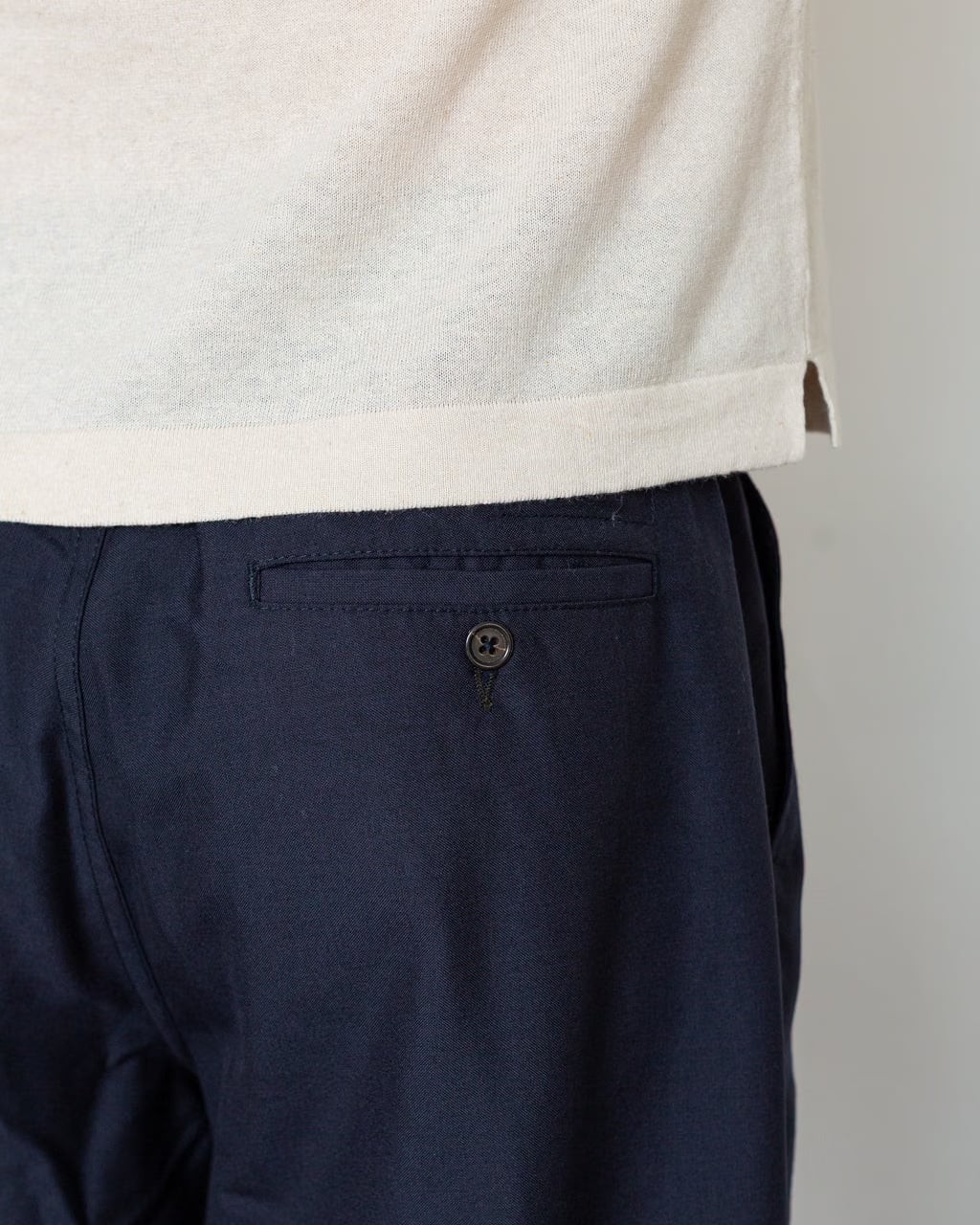 Universal Works Pleated Track Pant - Tropical Suiting Navy