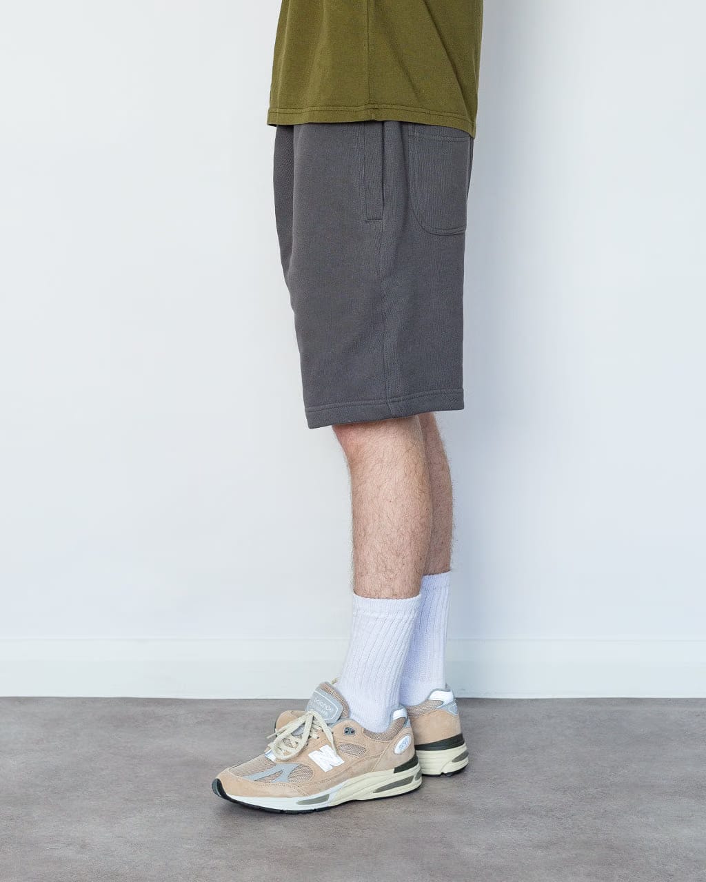 Power Goods Loopback Shorts - Washed Black