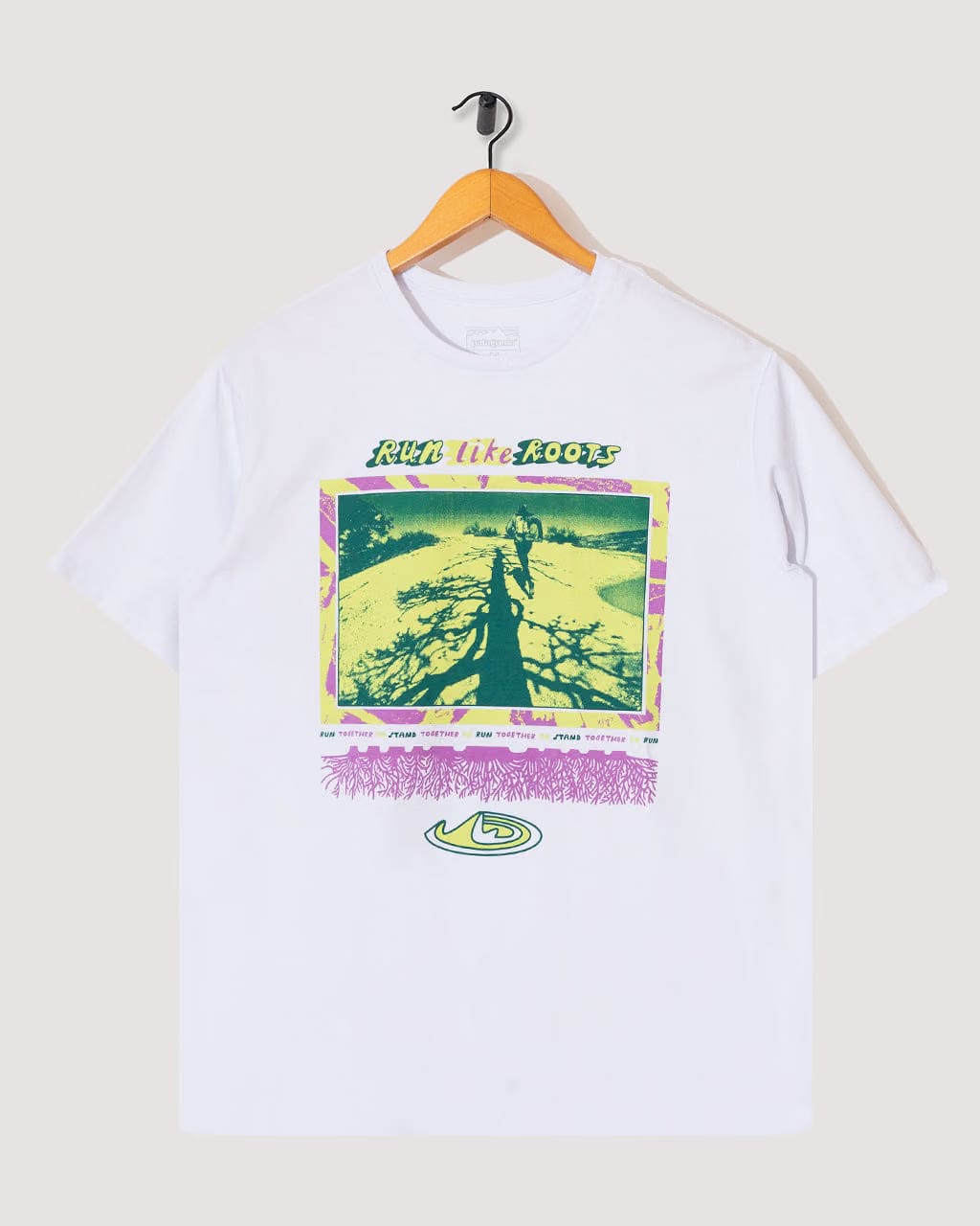 Patagonia Run Like Roots Responsibili-Tee - White