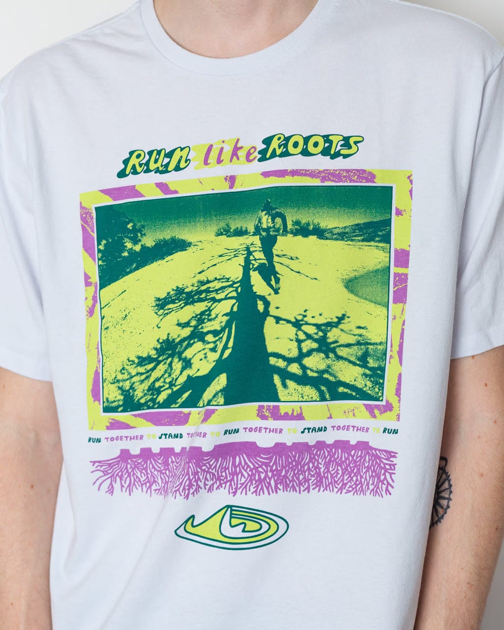 Patagonia Run Like Roots Responsibili-Tee - White