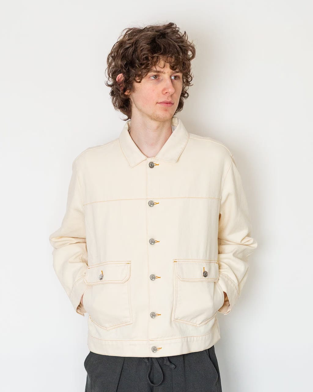 Pop Trading Company DRS Denim Jacket - Off White