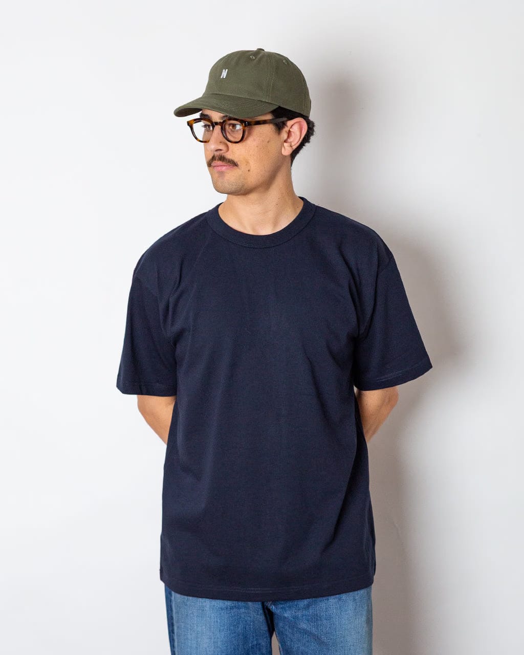 Norse Projects Snekkersten Arch Tee - Dark Navy