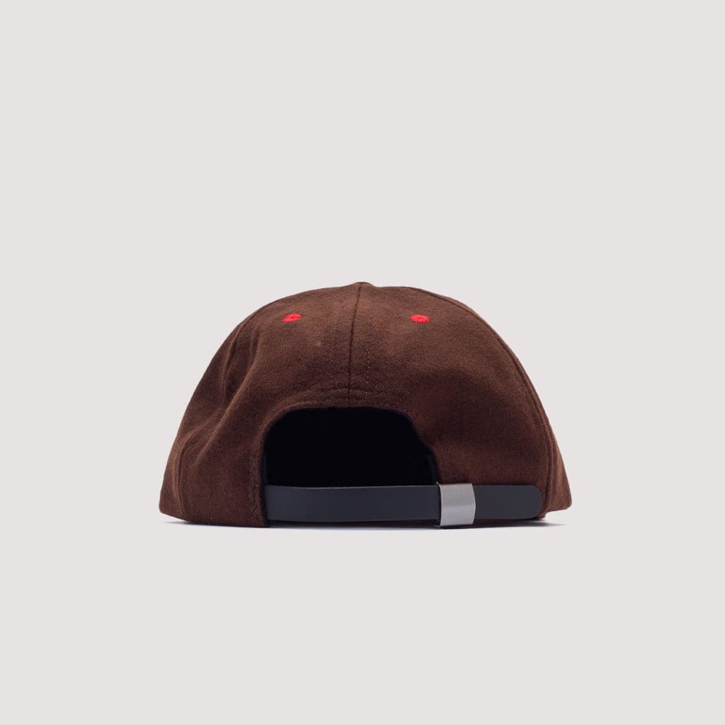 Brain Dead FLANNEL CLASSIC LOGOHEAD 6 PANEL HAT - Brown