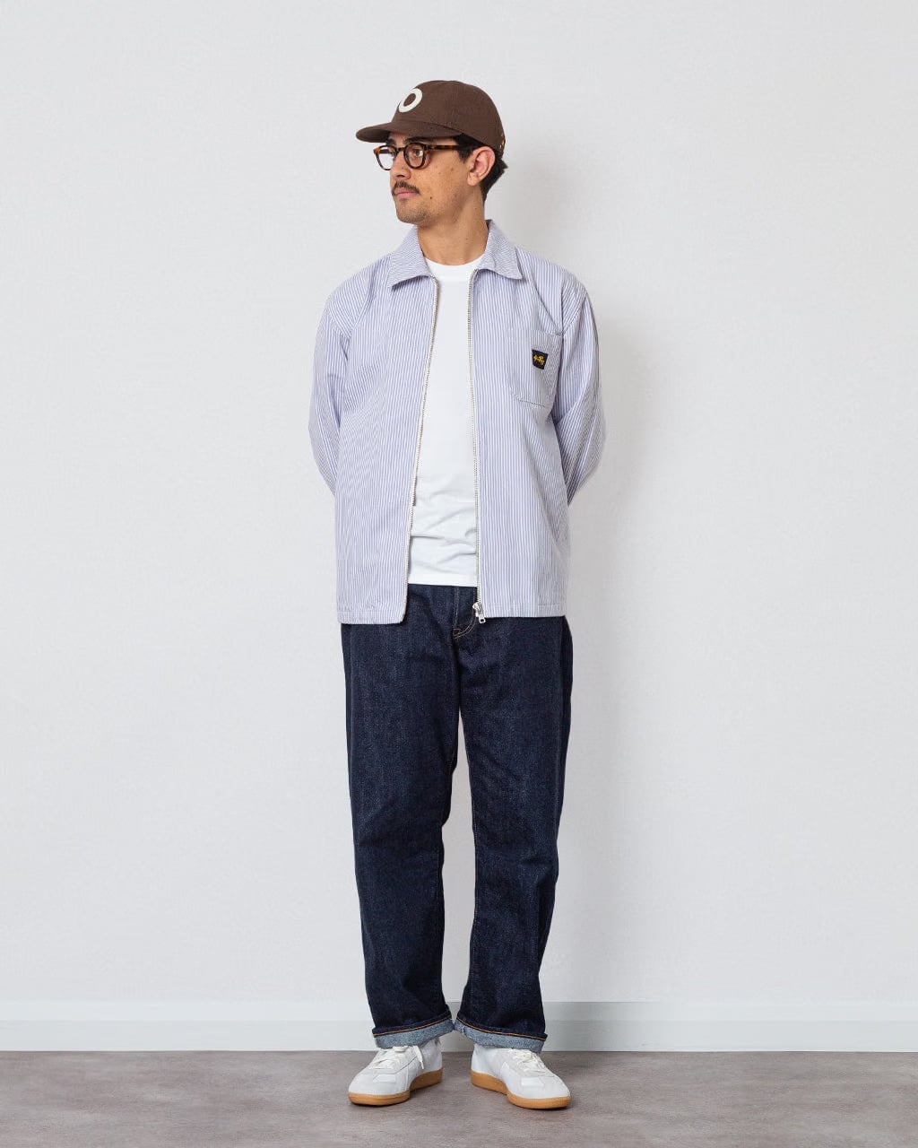 stan ray Zip Shirt - Cosmic Purple Hickory
