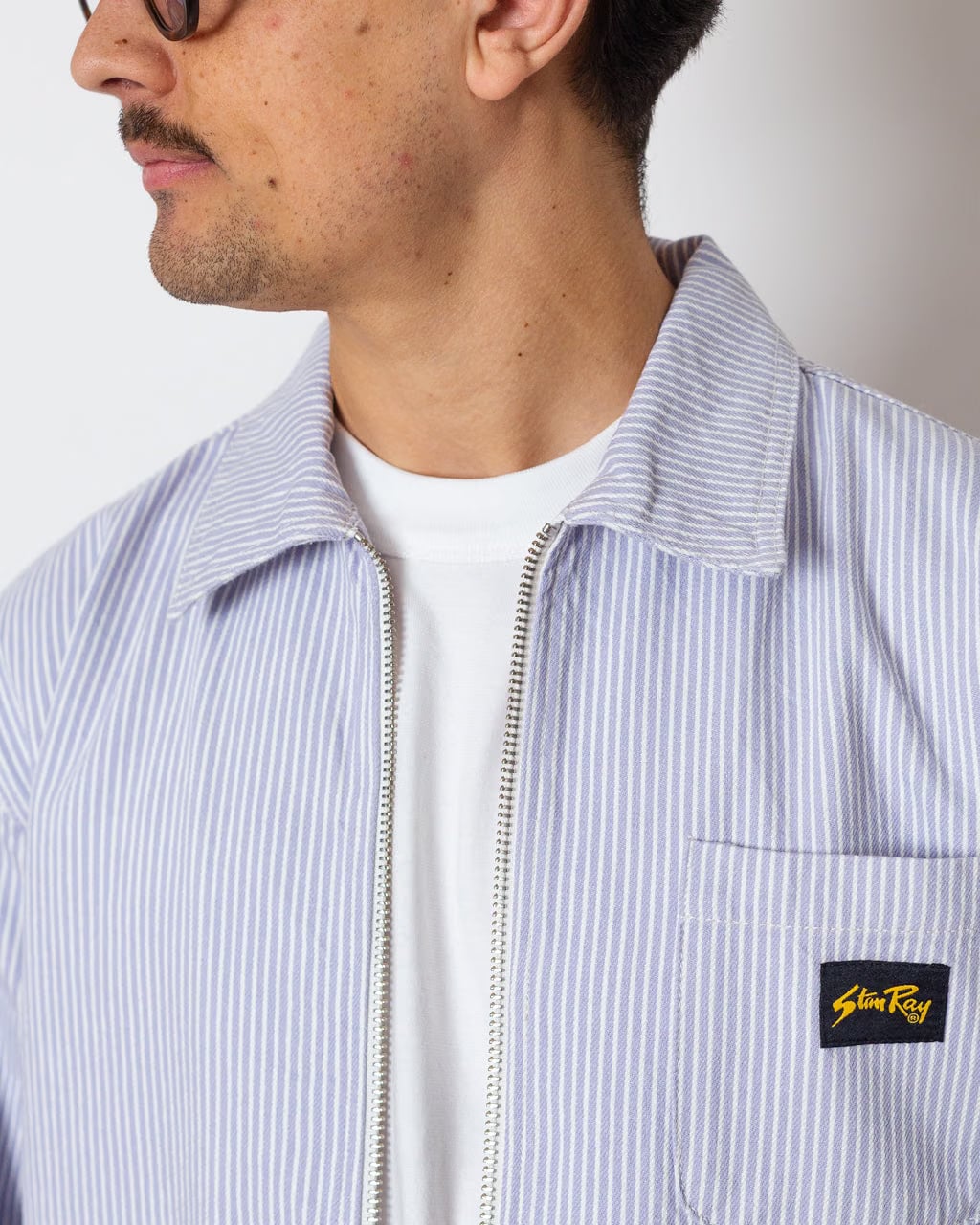 stan ray Zip Shirt - Cosmic Purple Hickory