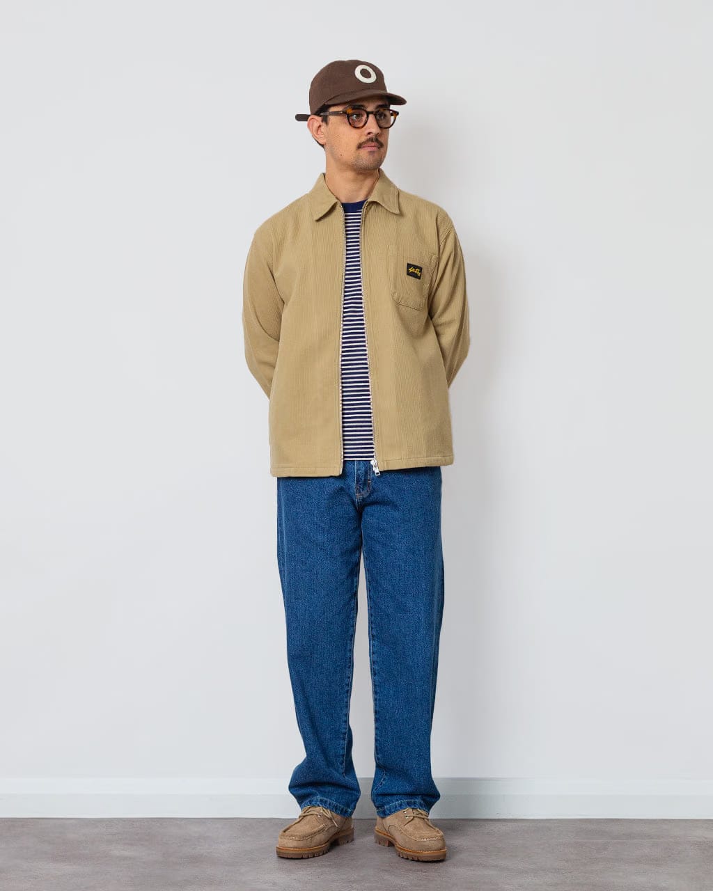 stan ray Zip Shirt - Eucalyptus Bedford Cord