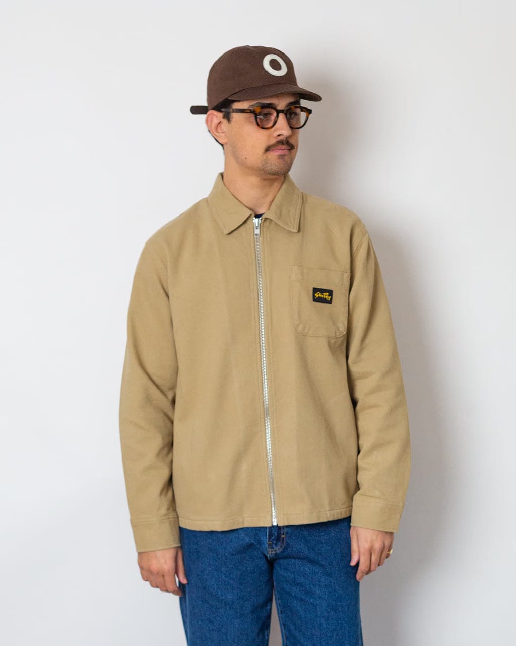 stan ray Zip Shirt - Eucalyptus Bedford Cord