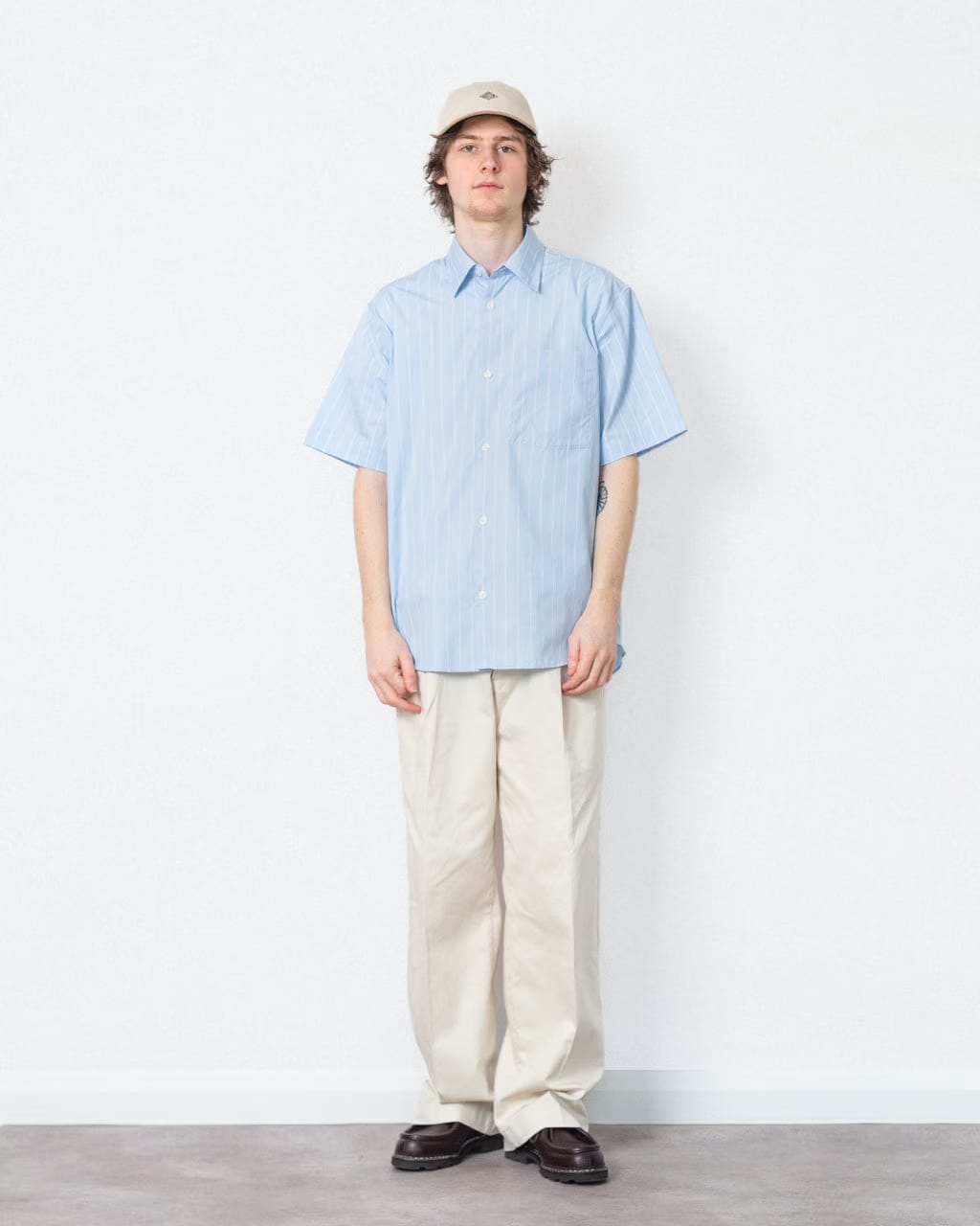 Annarr Anraslund Classic Stripe S/S Shirt - Cashmere Blue
