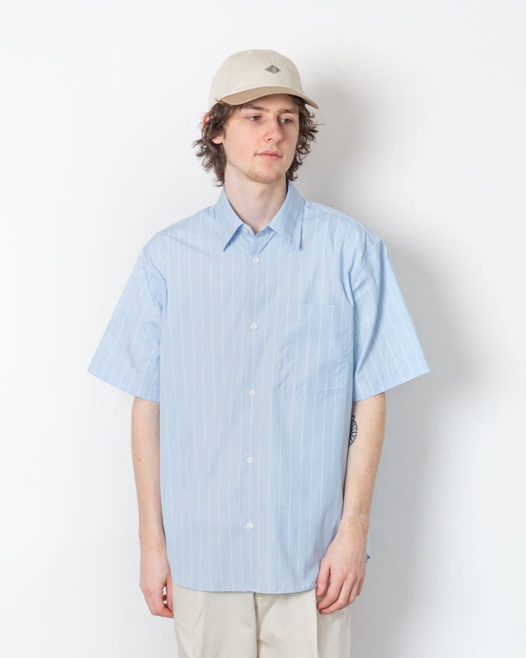 Annarr Anraslund Classic Stripe S/S Shirt - Cashmere Blue