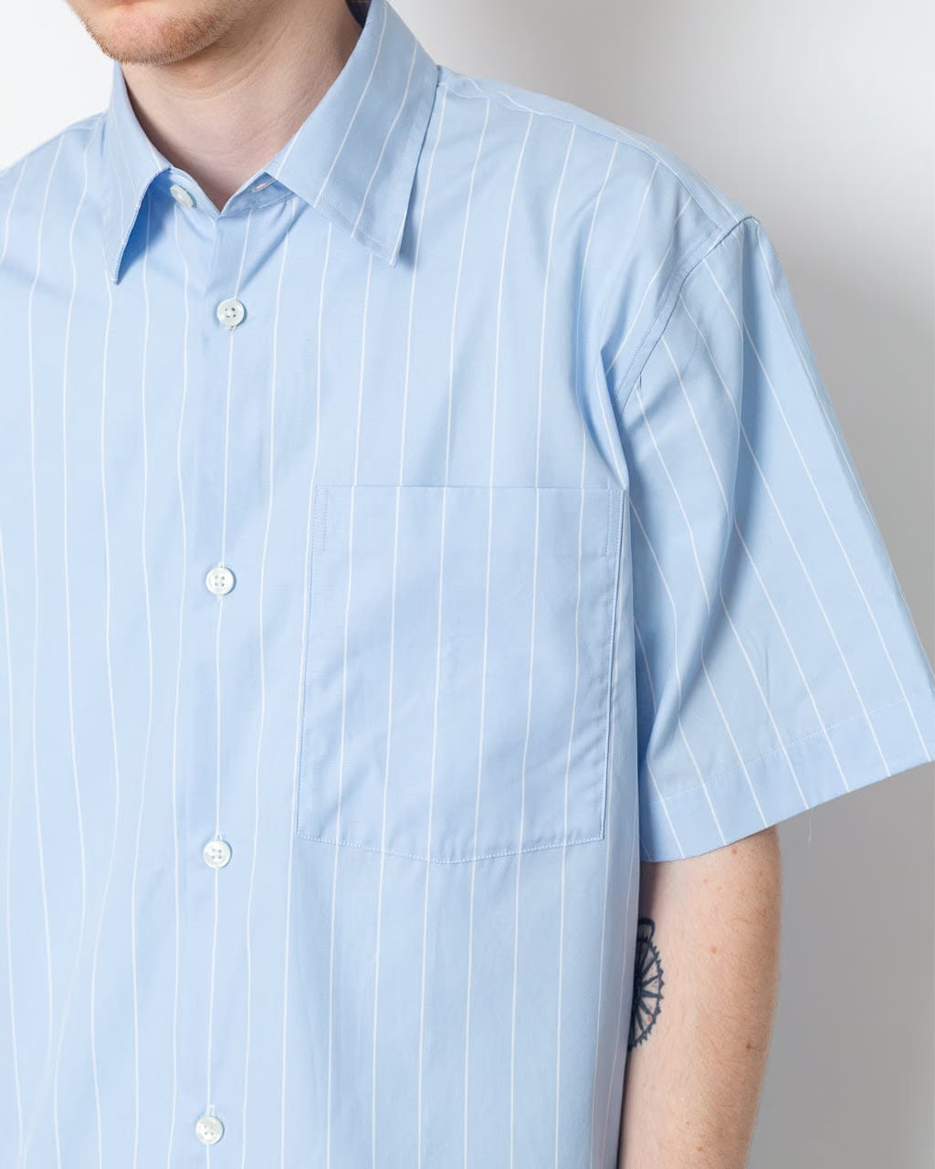 Annarr Anraslund Classic Stripe S/S Shirt - Cashmere Blue