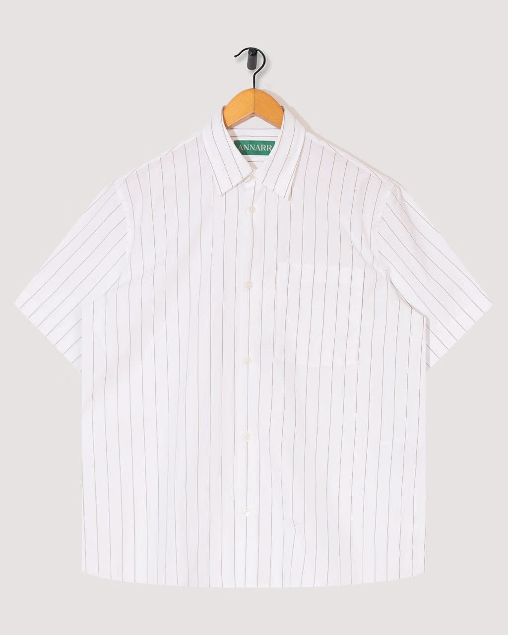 Annarr Anraslund Classic Stripe S/S Shirt - Brilliant White