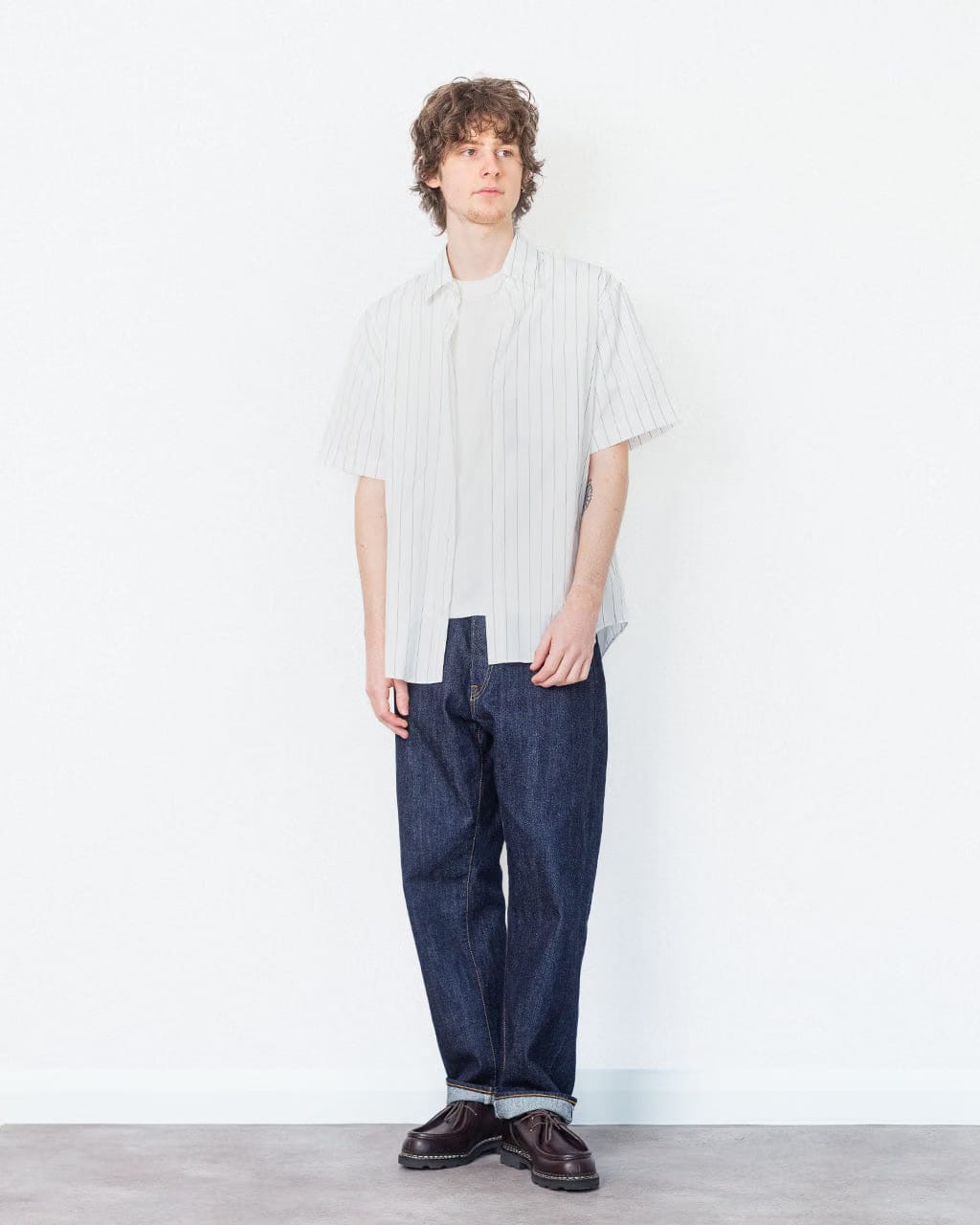 Annarr Anraslund Classic Stripe S/S Shirt - Brilliant White