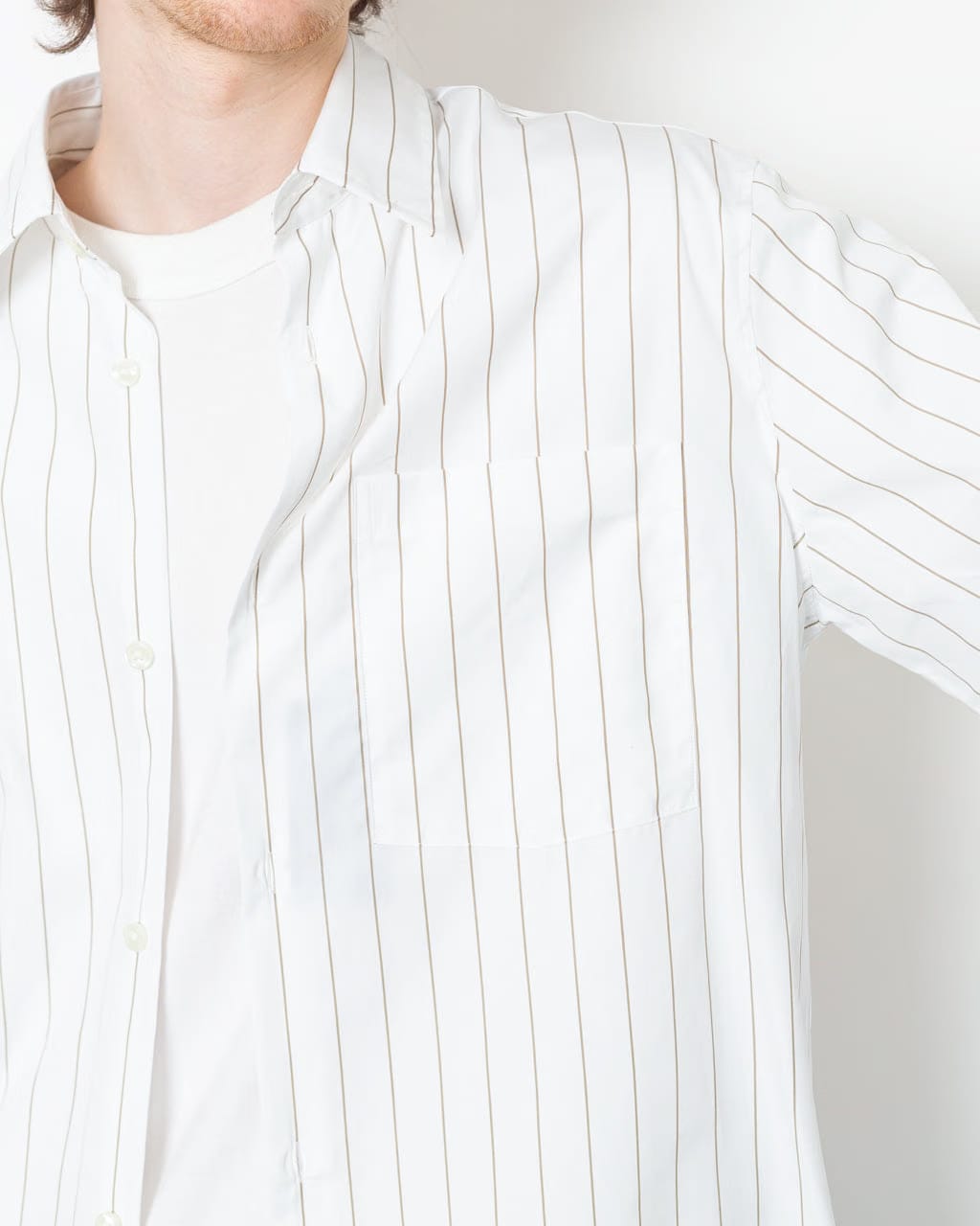 Annarr Anraslund Classic Stripe S/S Shirt - Brilliant White