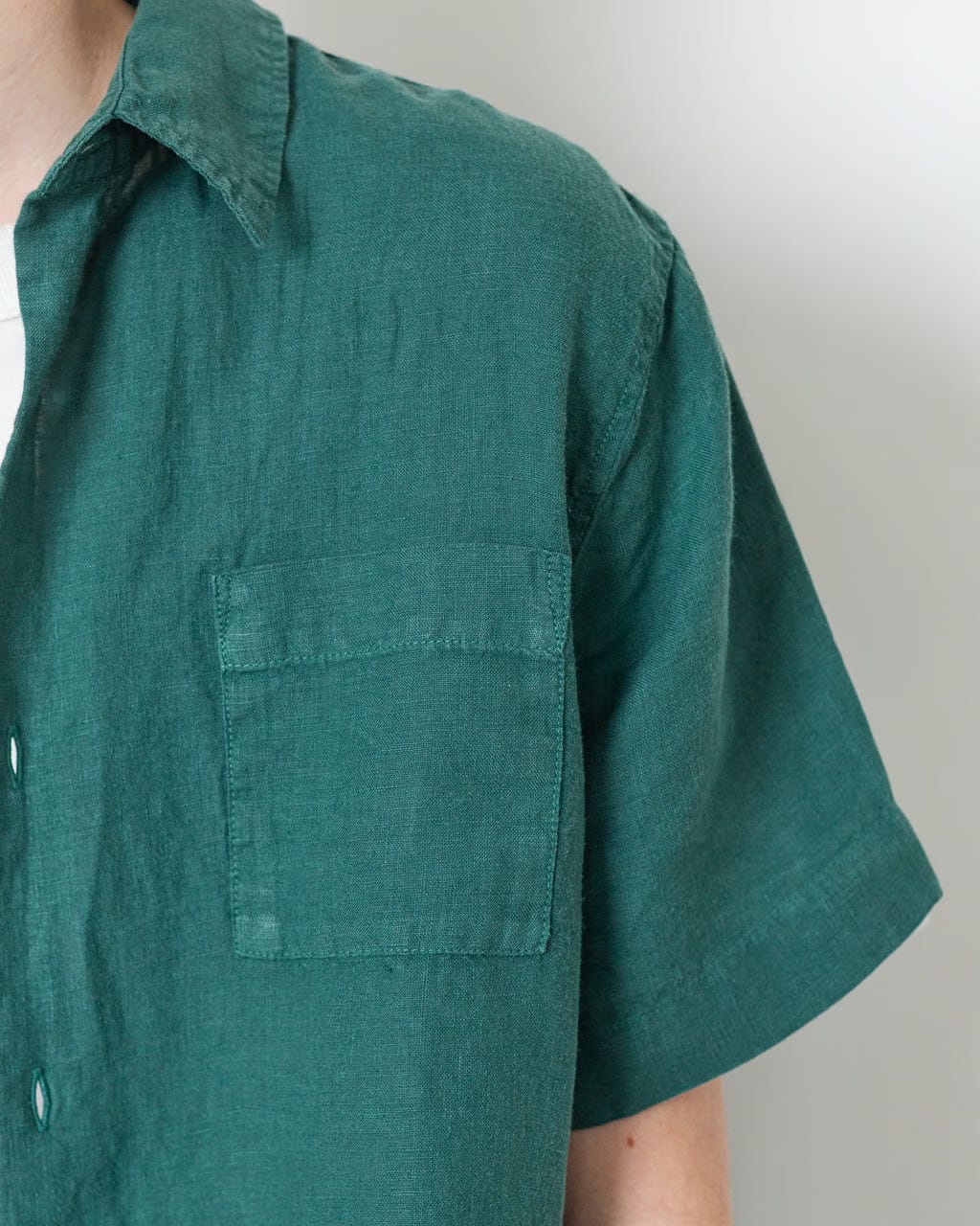 Armor Lux Catamaran Shirt - Dark Ivy Linen