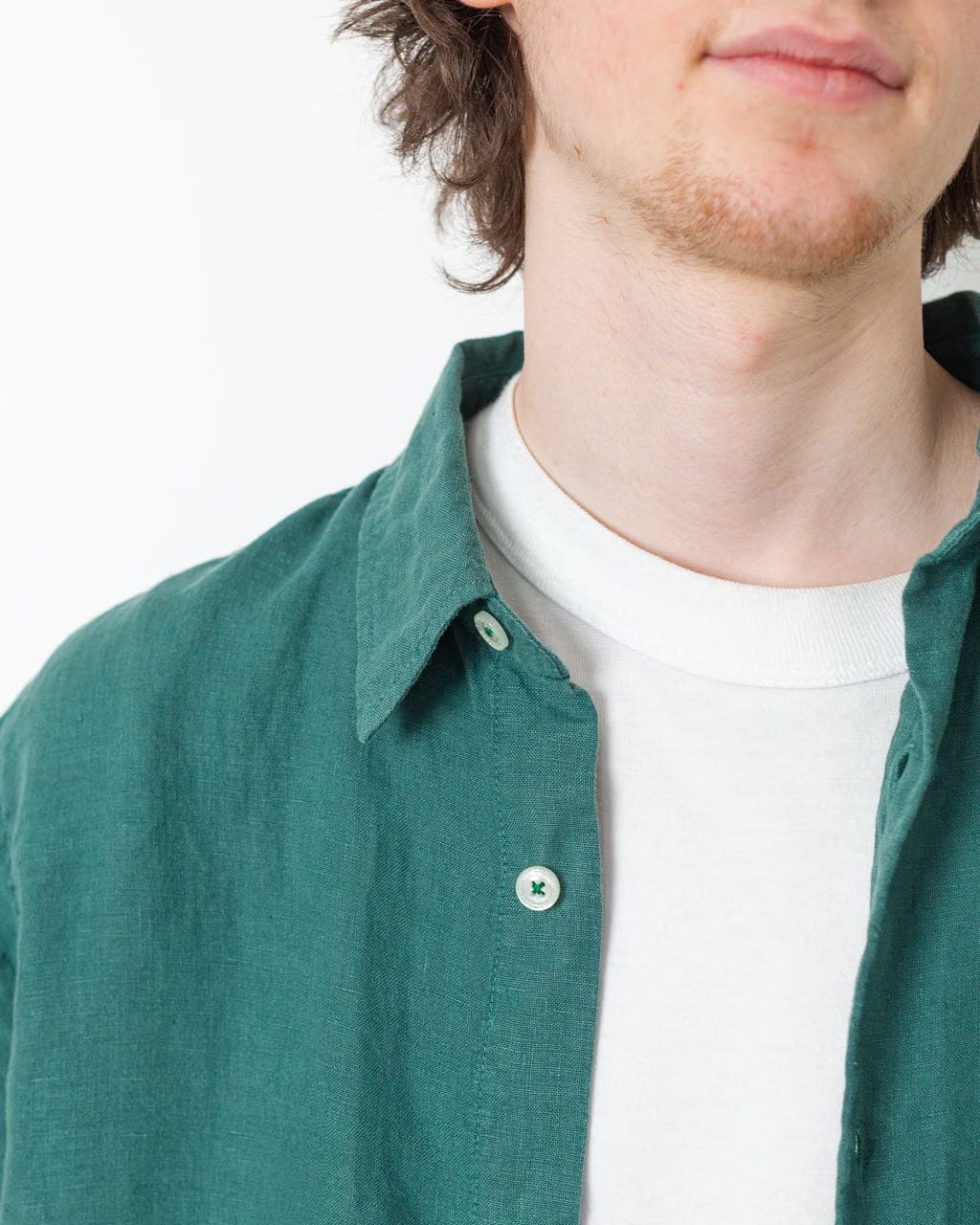 Armor Lux Catamaran Shirt - Dark Ivy Linen