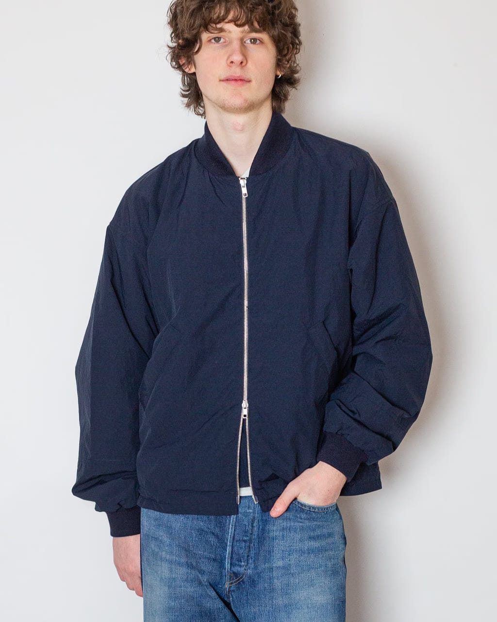 You Must Create Basement Bomber Jacket - Navy