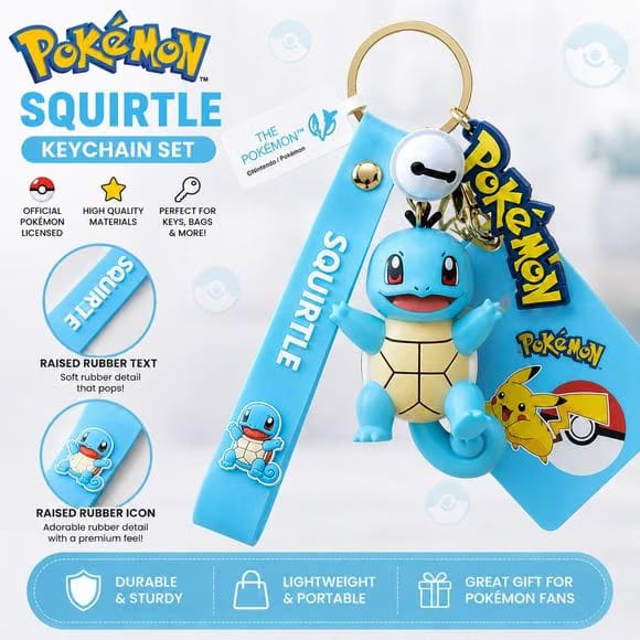 Langbowang Pokemon Figure Vinyl Keychain - Squirtle