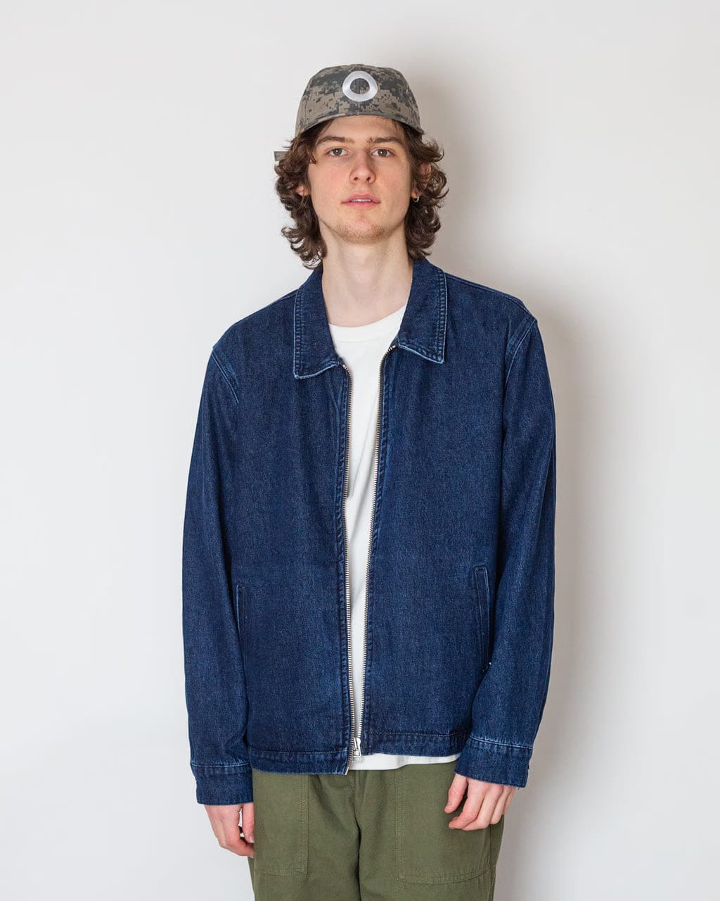 Pop Trading Company Denim Full Zip Jacket - Rinse Denim