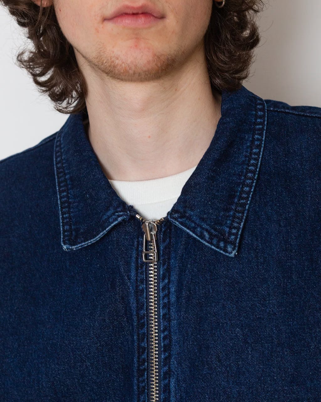 Pop Trading Company Denim Full Zip Jacket - Rinse Denim