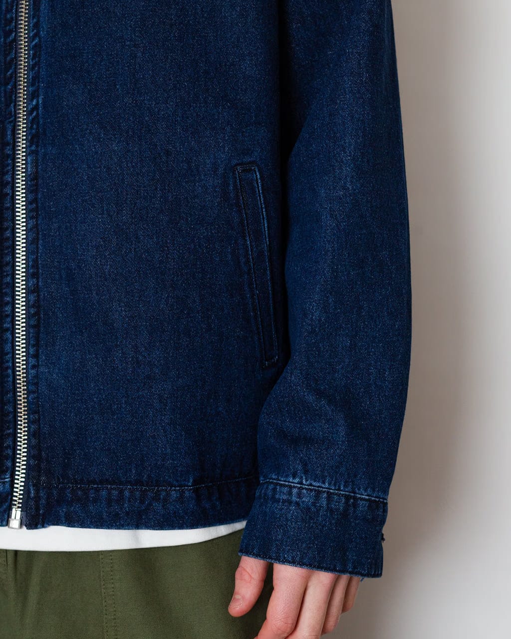 Pop Trading Company Denim Full Zip Jacket - Rinse Denim