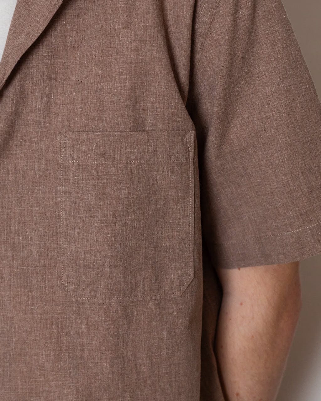 Universal Works Road Shirt Sido Linen - Brown