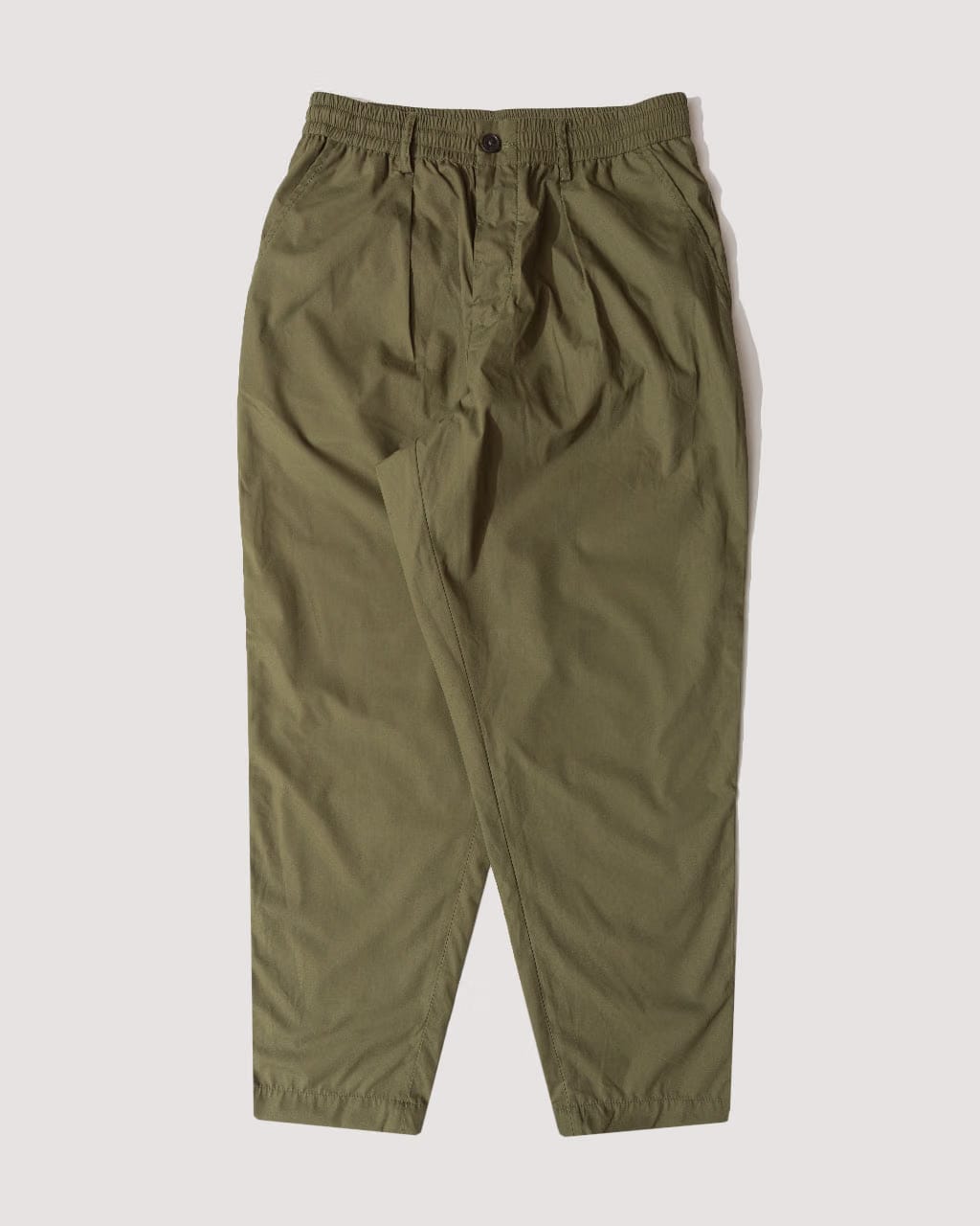 Universal Works Pleated Track Pant Poly Tech - Olive