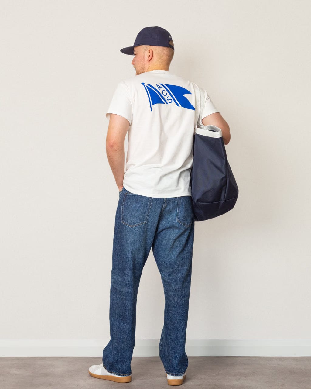 Atlantic Coastal Supplies Flag Tee S/S - White