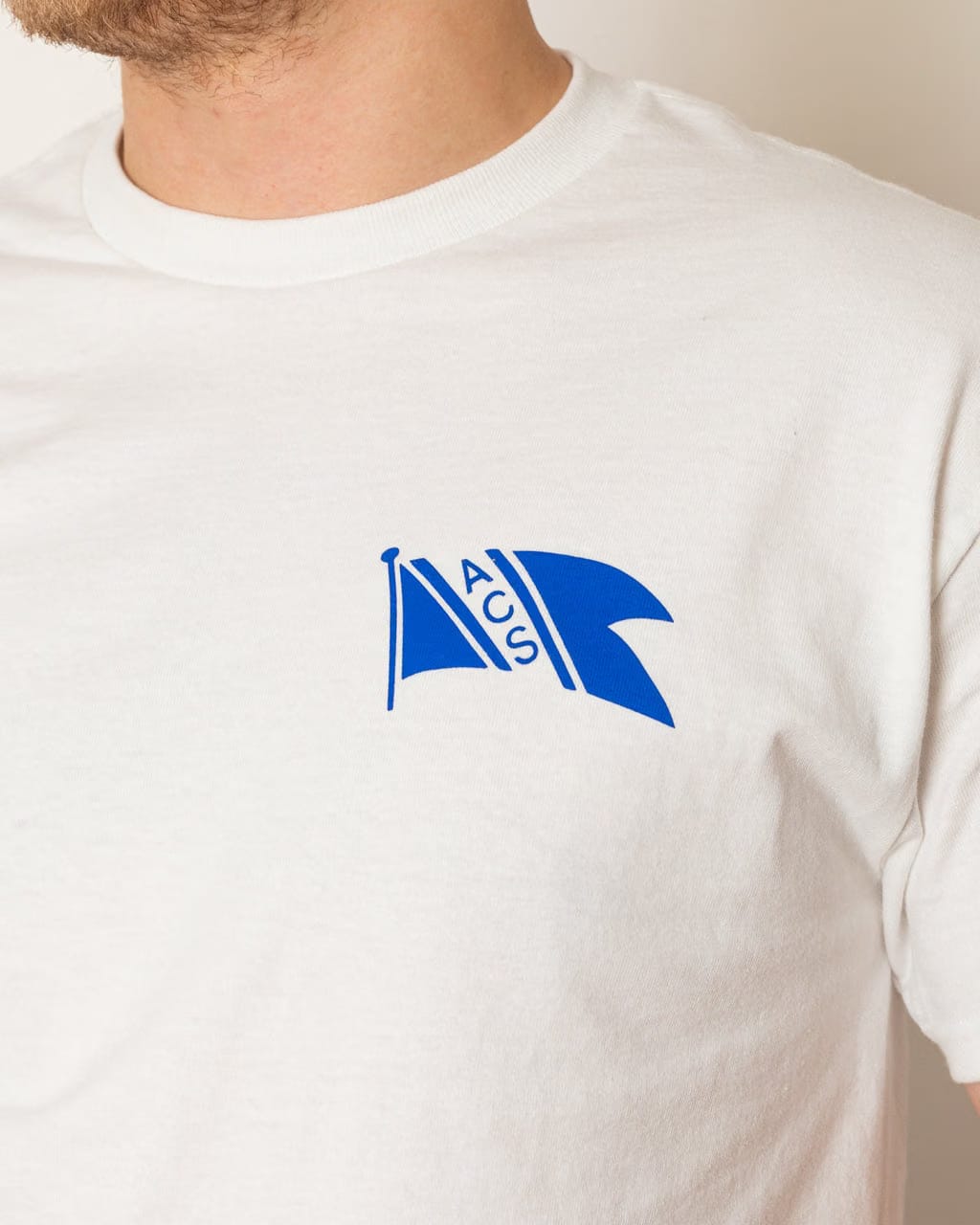 Atlantic Coastal Supplies Flag Tee S/S - White