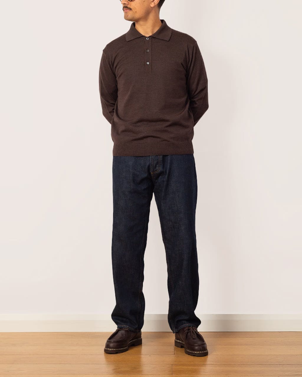 Another Aspect Another Polo Shirt 2.0 - Brown Melange