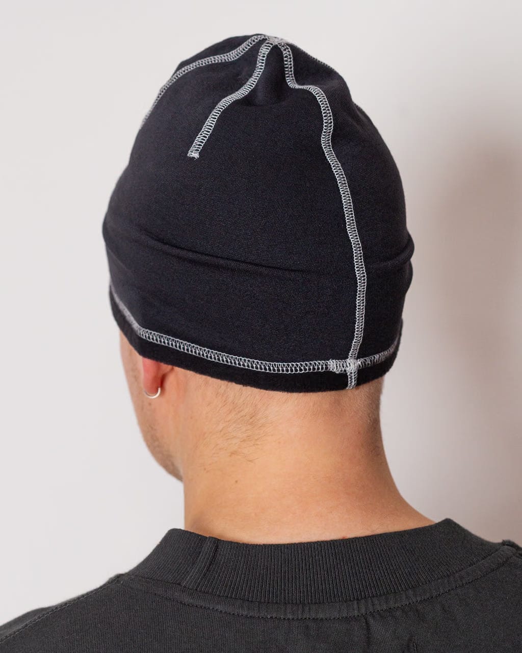 Thurston Power Wool Skull Cap - Black/Glacier Grey
