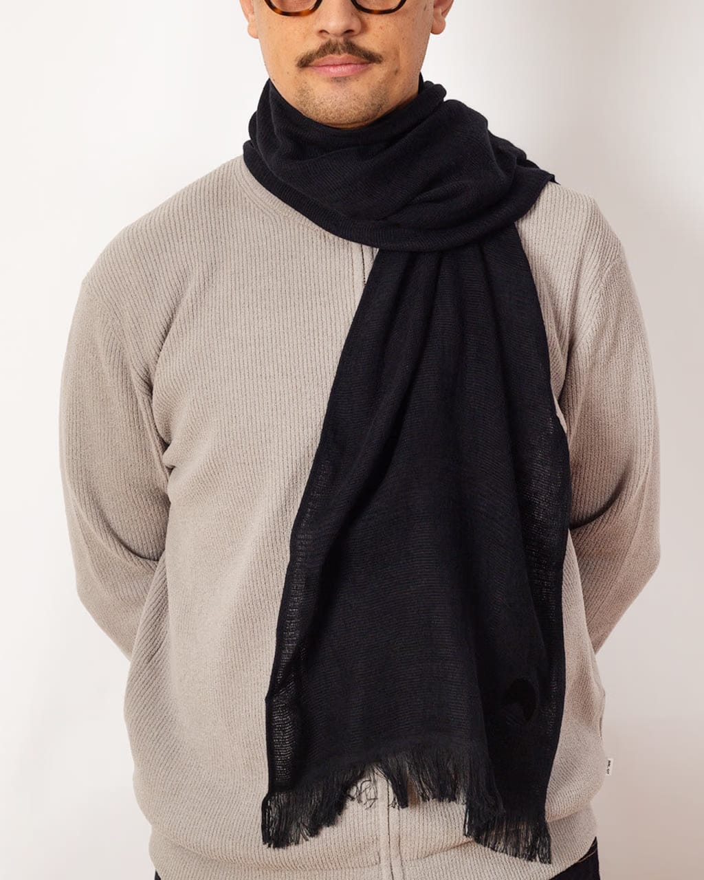Beams Japan Imabari Scarf - Black