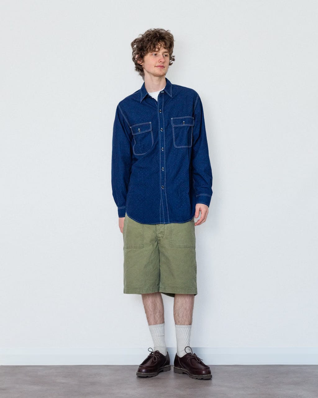 OrSlow Relaxed Fit Work Shirt for Peggs & son. - Indigo