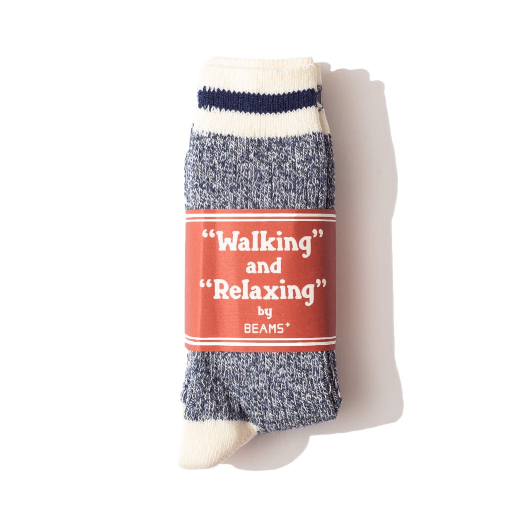 BEAMS PLUS Rag Socks 2 Pack - New Navy/Navy