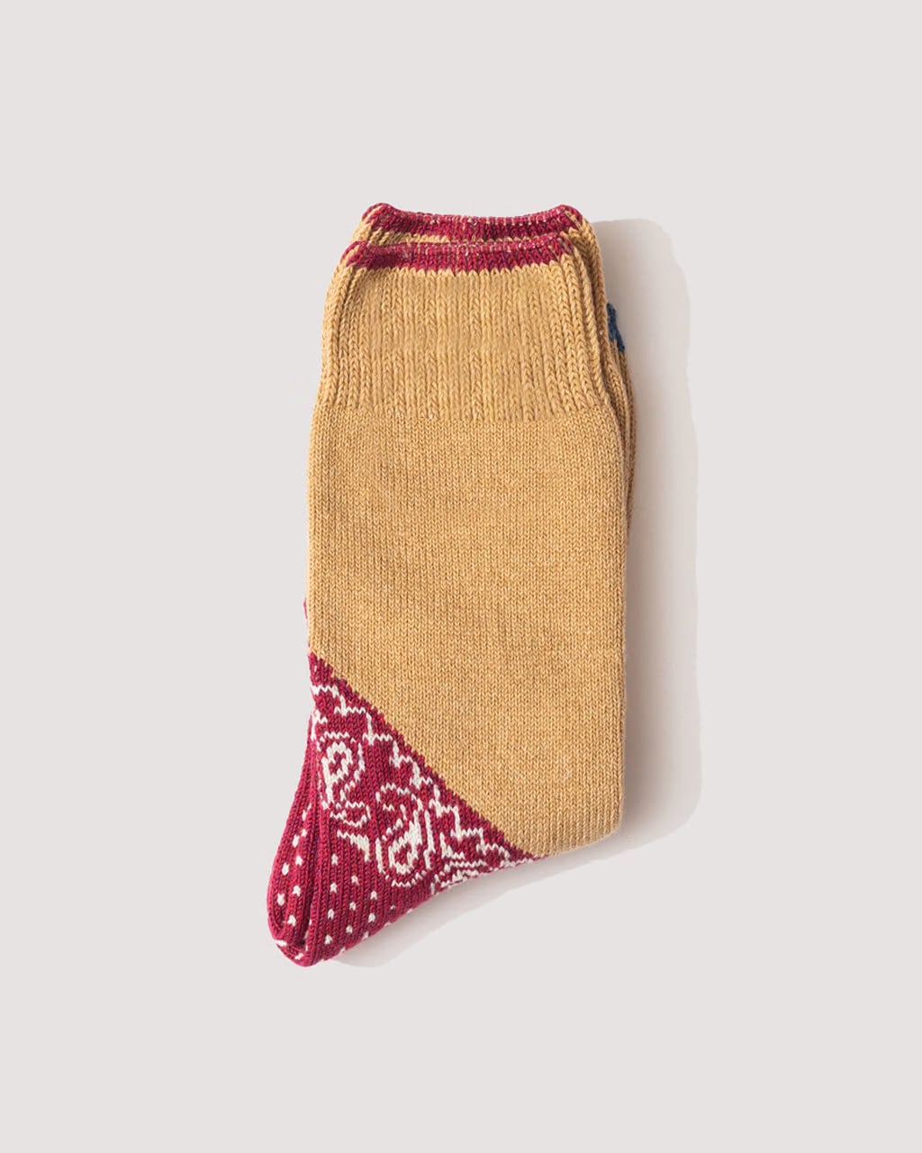 KAPITAL Paisley Bandana Socks - Red
