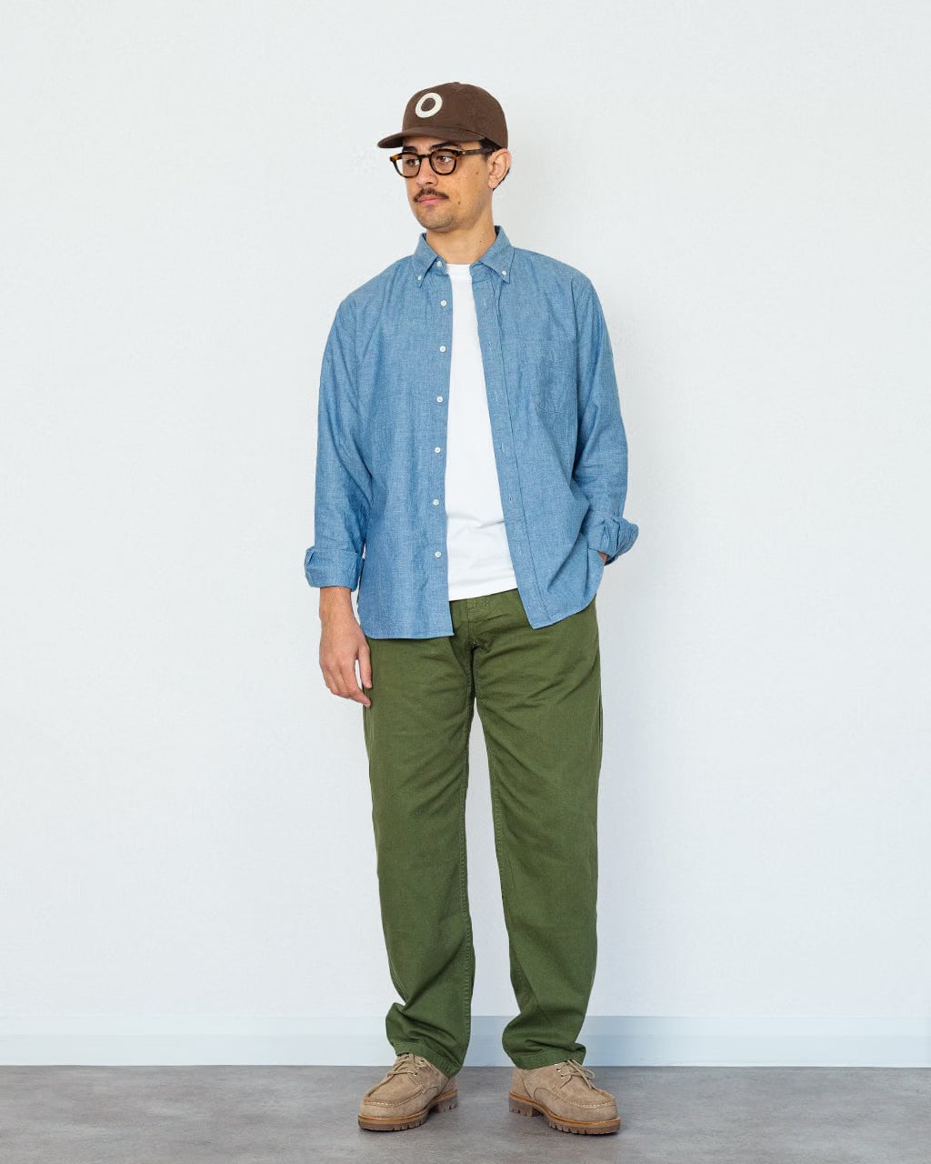 BEAMS PLUS Chambray Shirt - Sax