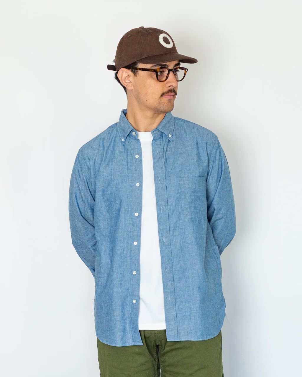BEAMS PLUS Chambray Shirt - Sax