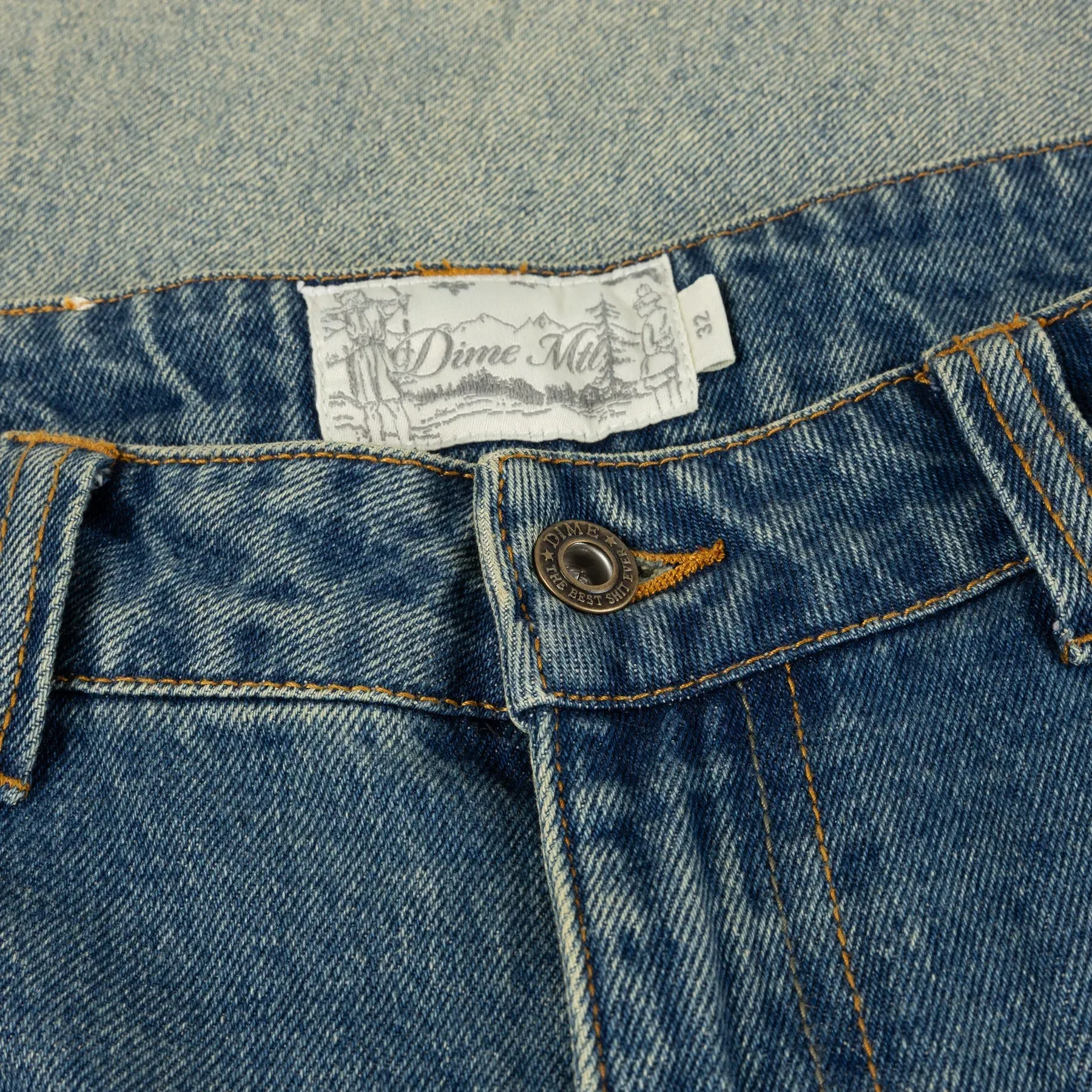 Dime Classic Baggy Denim Pants Dipped sandblasted indigo